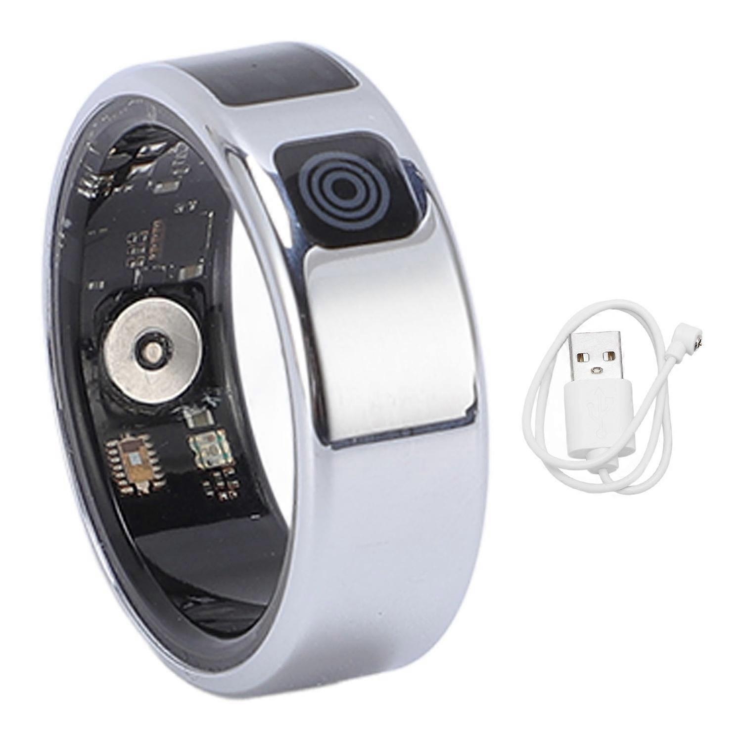 Smart Ring with APP Display Screen Multiple Sports Modes IP68 Water Resistant Stainless Steel 18mAh 