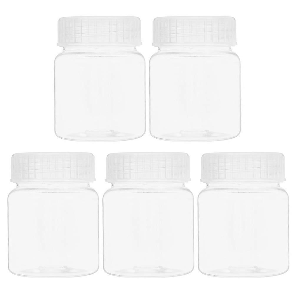 Wide Mouth Bottles Lab Bottle for Storage 5Pcs Transparent Plastic Containers