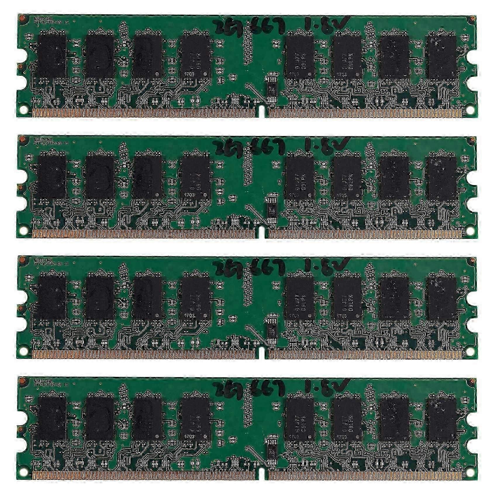 4X 2GB DDR2 PC2-5300 667MHz 240Pin 1.8V Desktop DIMM Memory RAM for Intel, for AMD(2GB/667) A-C