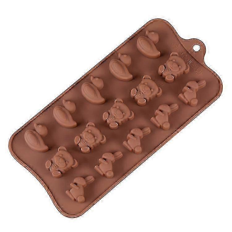 ECELEN الأرنب بطة دب (لون عشوائي) قوالب سيليكون متنوعة ، قالب سيليكون الغذاء الصف للشوكولاتة ، الحلوى ، الهلام ، مكعبات الثلج.