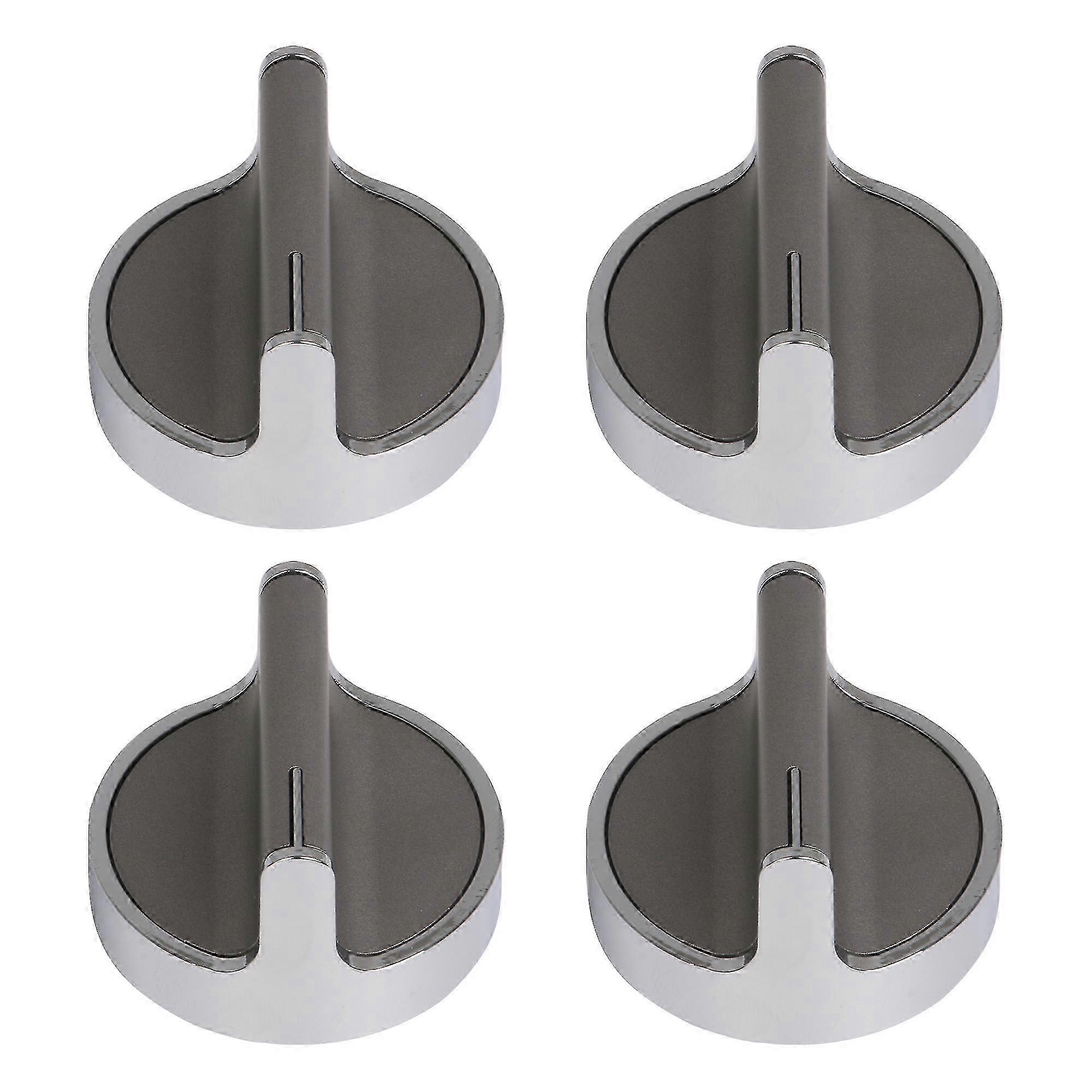 f 4 Pcs Silver Cooktop Cooker Knobs Replacement for Whirlpool W10698166