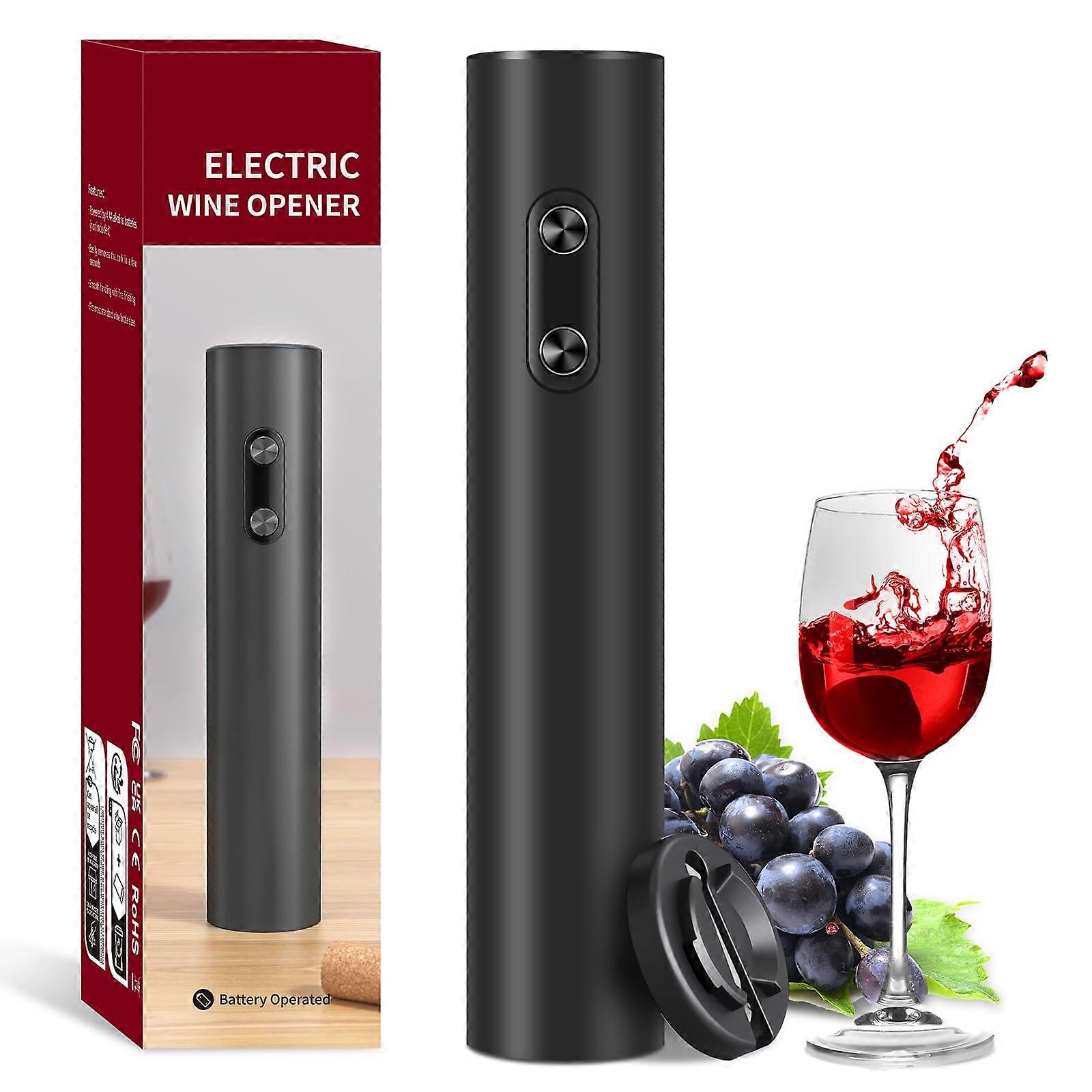 Electric Wine Opener with Foil Cutter, Battery Powered Automatic Corkscrew for Home, Travel and Wine Lovers