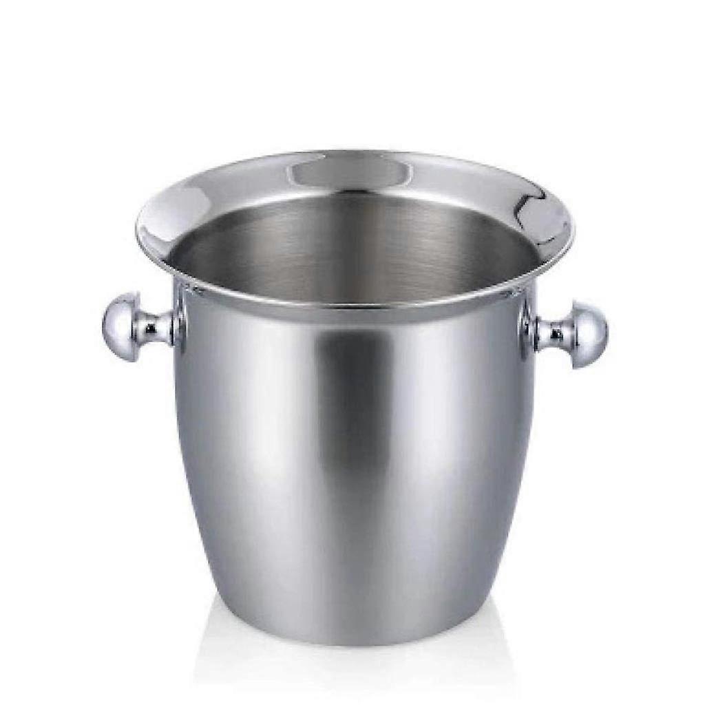 Stainless Steel Ice Bucket with Lid and Tongs for Wine and Champagne, Large Capacity for Parties