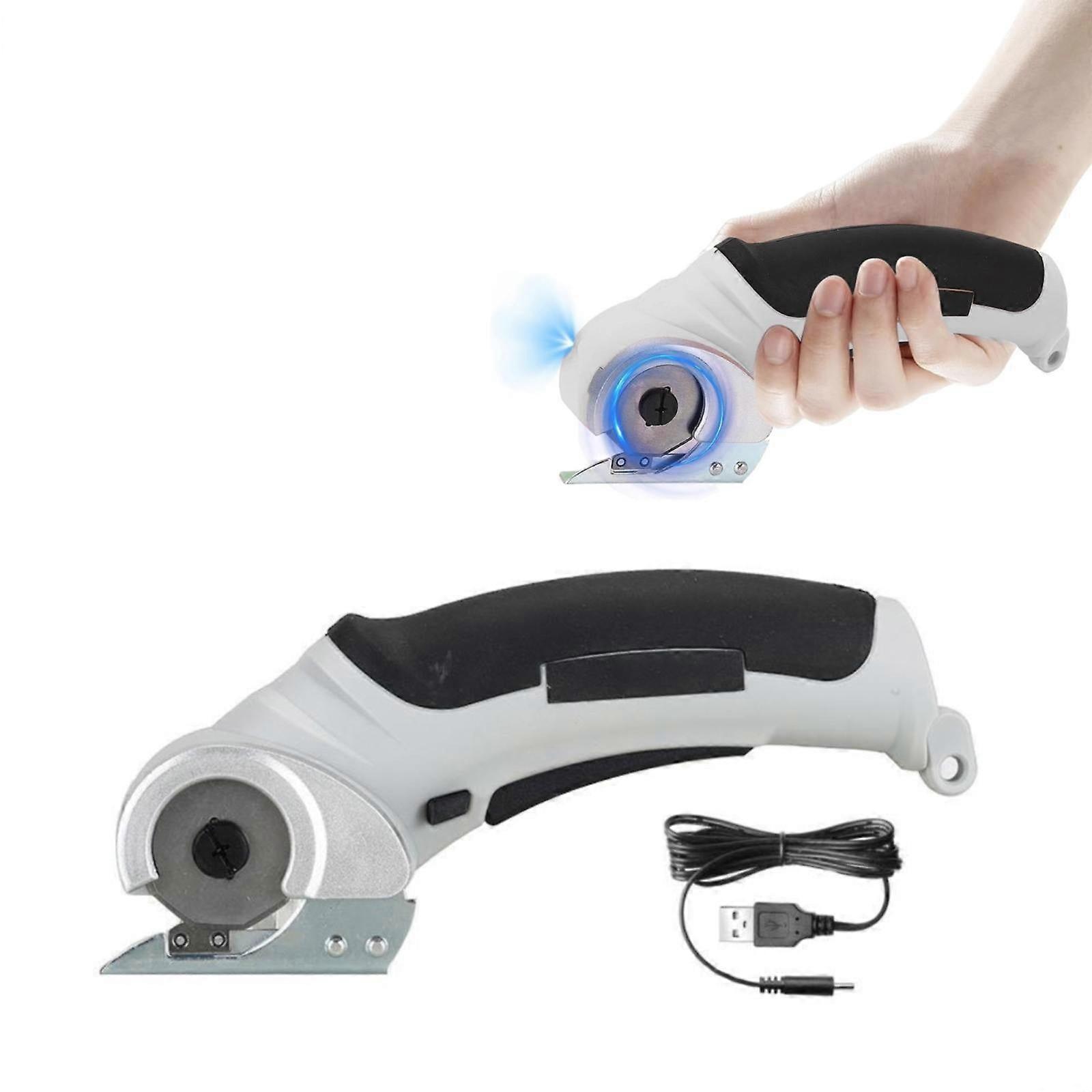 Scissors Cordless Fabric Cutter Handheld Portable Rechargeable Carpet Cutter 240 Cardboard Cutter Scissors for Cutting Fabric Carpet Leather
