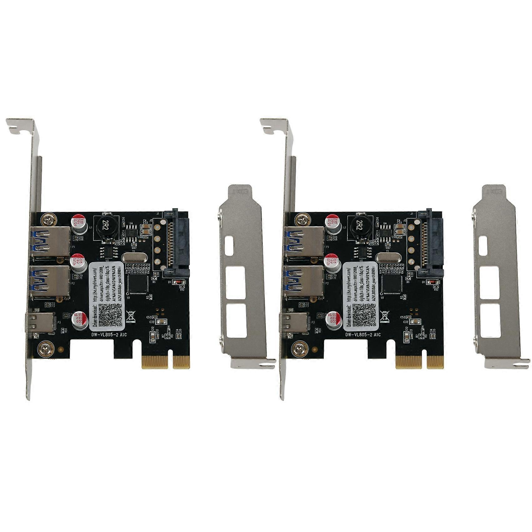 2X USB 3.1 Type C Pcie Expansion Card Pci-E to 1 Type C and 2 Type A 3.0 USB Adapter Pci Express Con