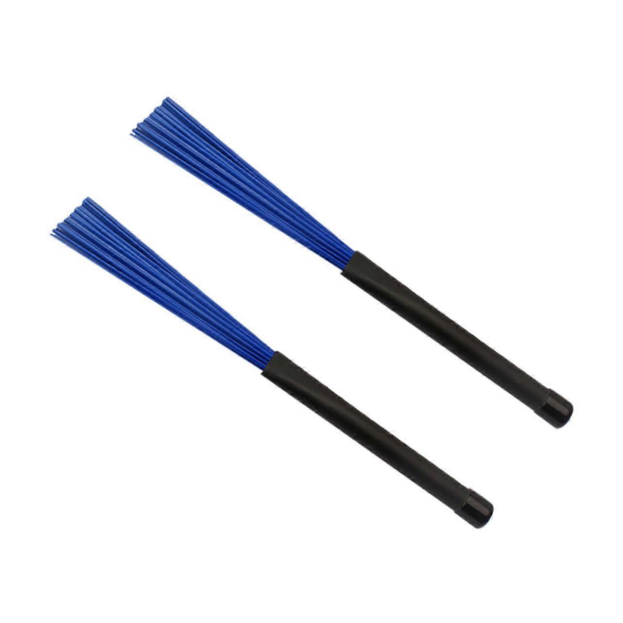2 Pack Nylon Drum Brushes Retractable Wire Sticks with Comfortable Handles for Jazz Drummers