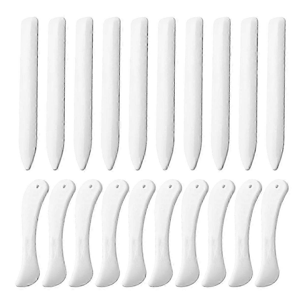 20 Pcs Bone Folder Tool - Plastic Bone Folder Paper for Card Making, Leather Cards, DIY Handmade Burnishing, Bookbinding