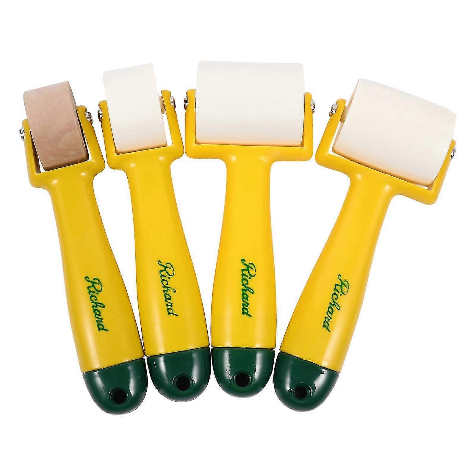 4 Pcs Wallpaper Construction Tools Seam Flat Roller Wheel Pressure Wheel Device