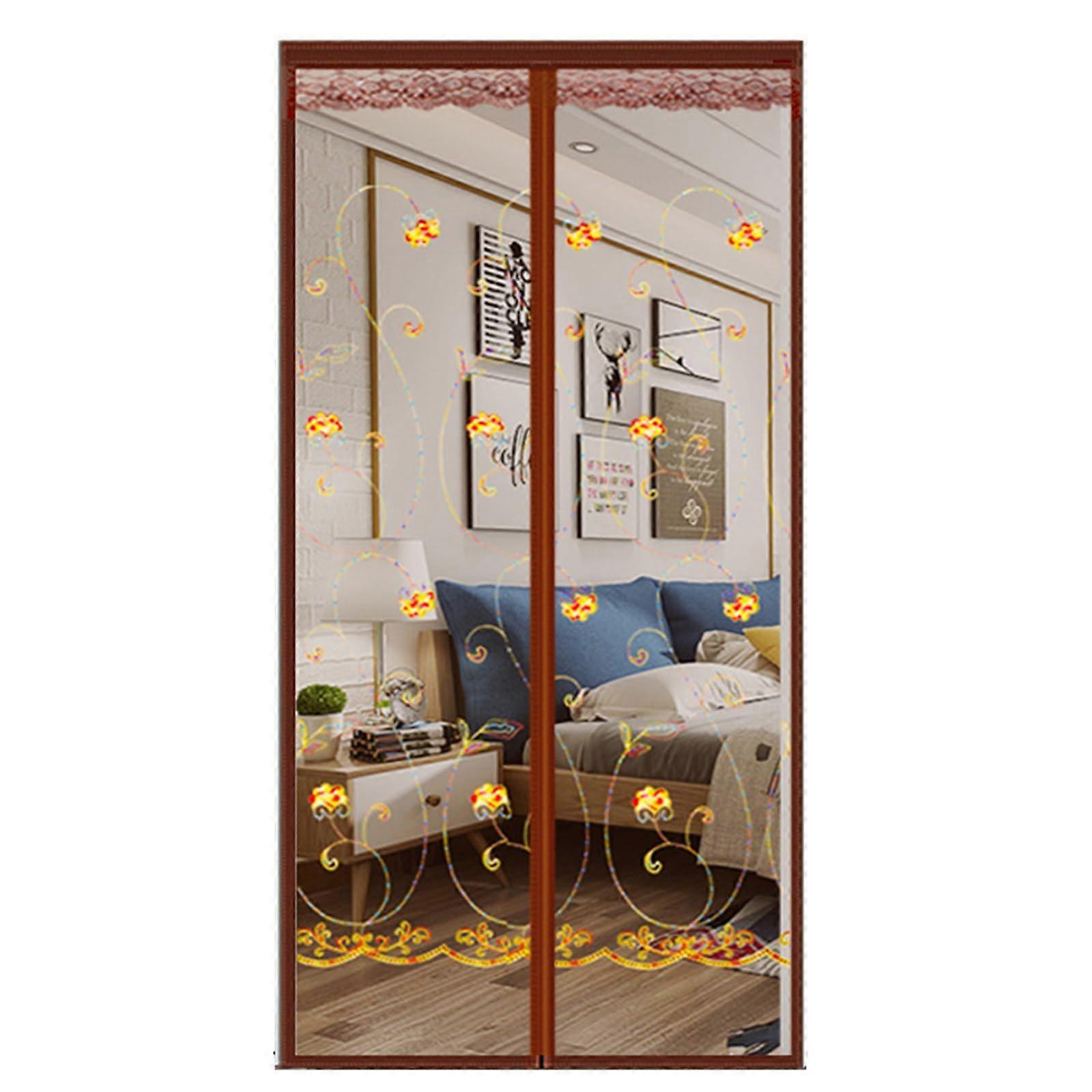 Magnetic Screen Door with Auto Close, Punch Mosquito Net for Summer, B90x220cm A180x220cm