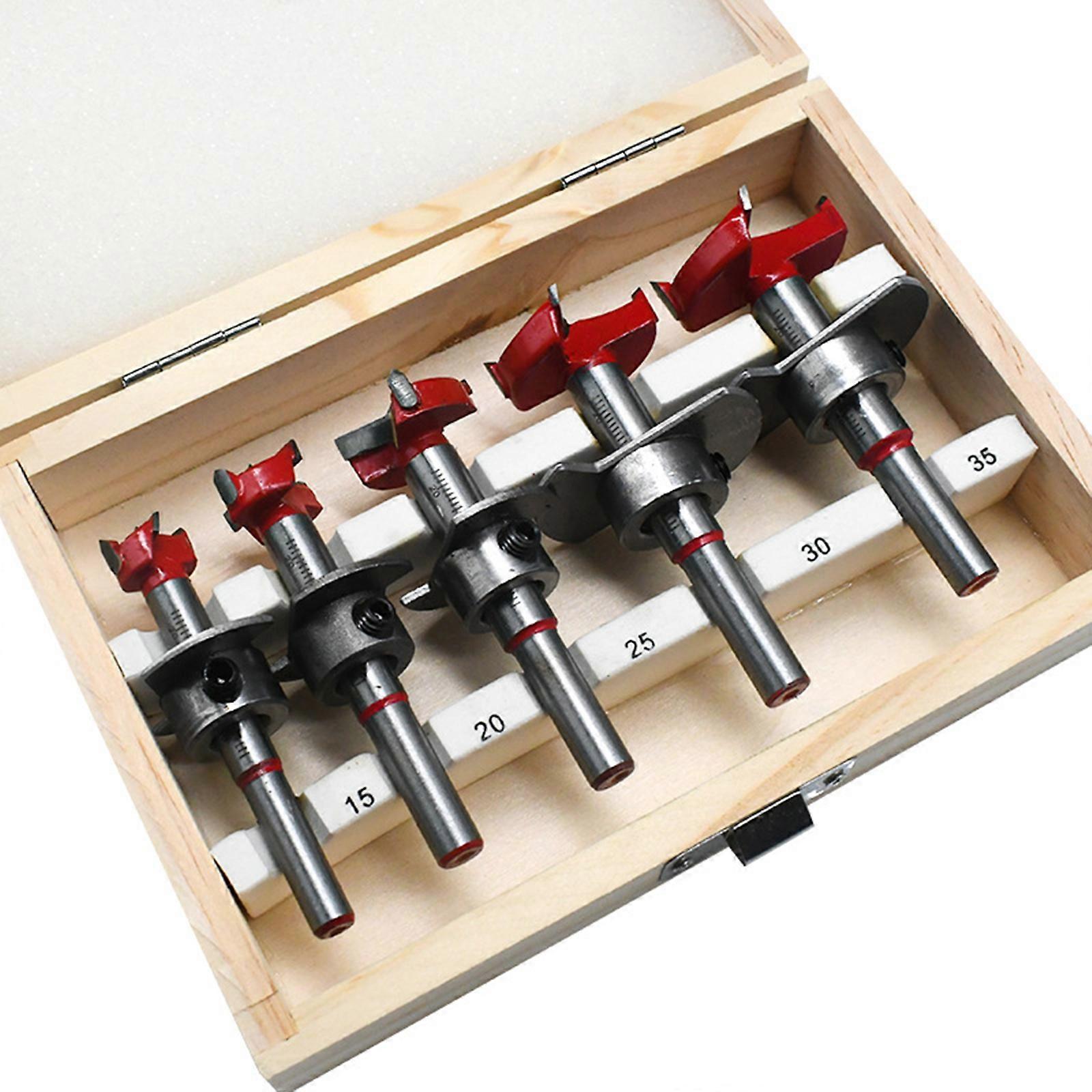 5pc Compactly Woodworking Hole Opener Set For Furniture Assembly And Home Improvement Applications Hole Cutter Tool Multicolor