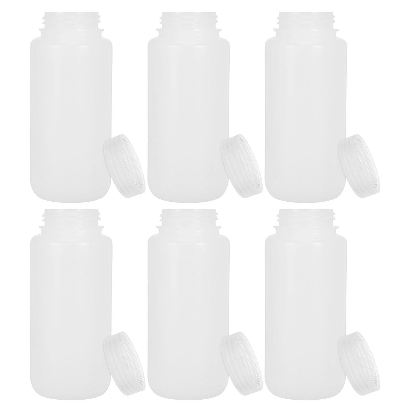 Chemical Wide Mouth Lab Reagent Bottles for Storage Use 6Pcs
