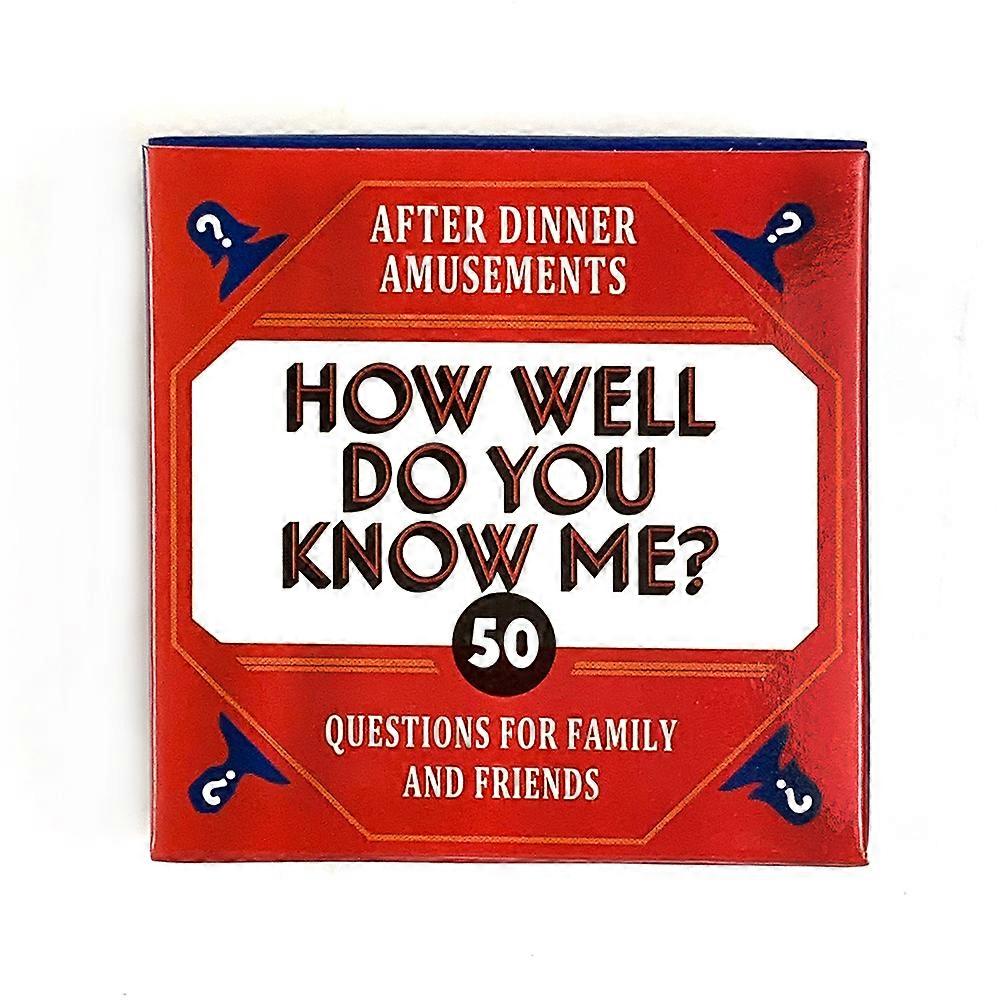 Mini Game Card - How Well Do You Know Me?  - Game Board Game Card Travel Card Party Entertainment For Family Friends