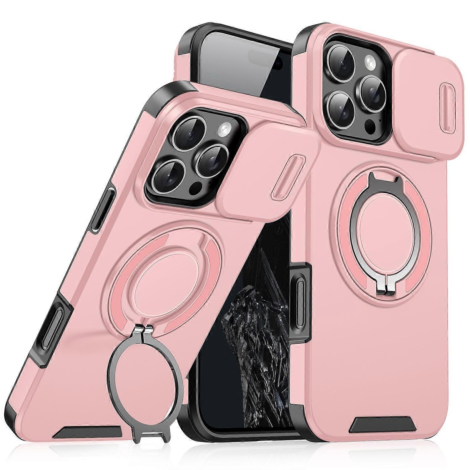 Case for iPhone 17 Pro Pink Linkke Window Bracket Anti-Fall