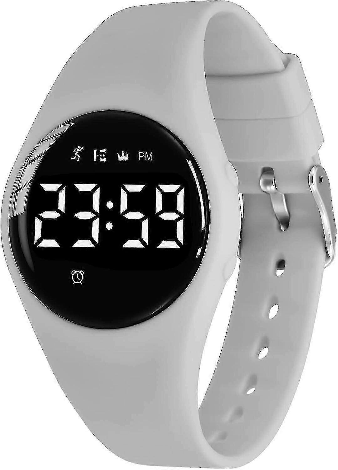 ساعة رياضية رقمية للأطفال الذين تتراوح أعمارهم بين 5 و 12 عاما مع ساعة توقيت لتتبع اللياقة البدنية وتصميم مقاوم للماء للأنشطة الخارجية لا يلزم التطبيق