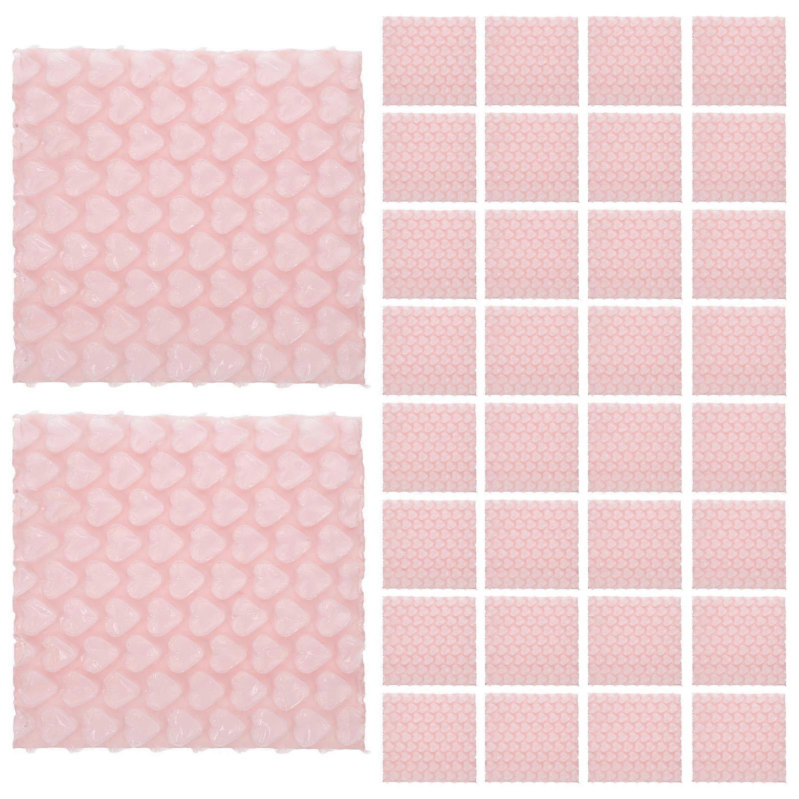 Shockproof Pink Bubble Mailers with Heart Shape for Packaging 50Pcs