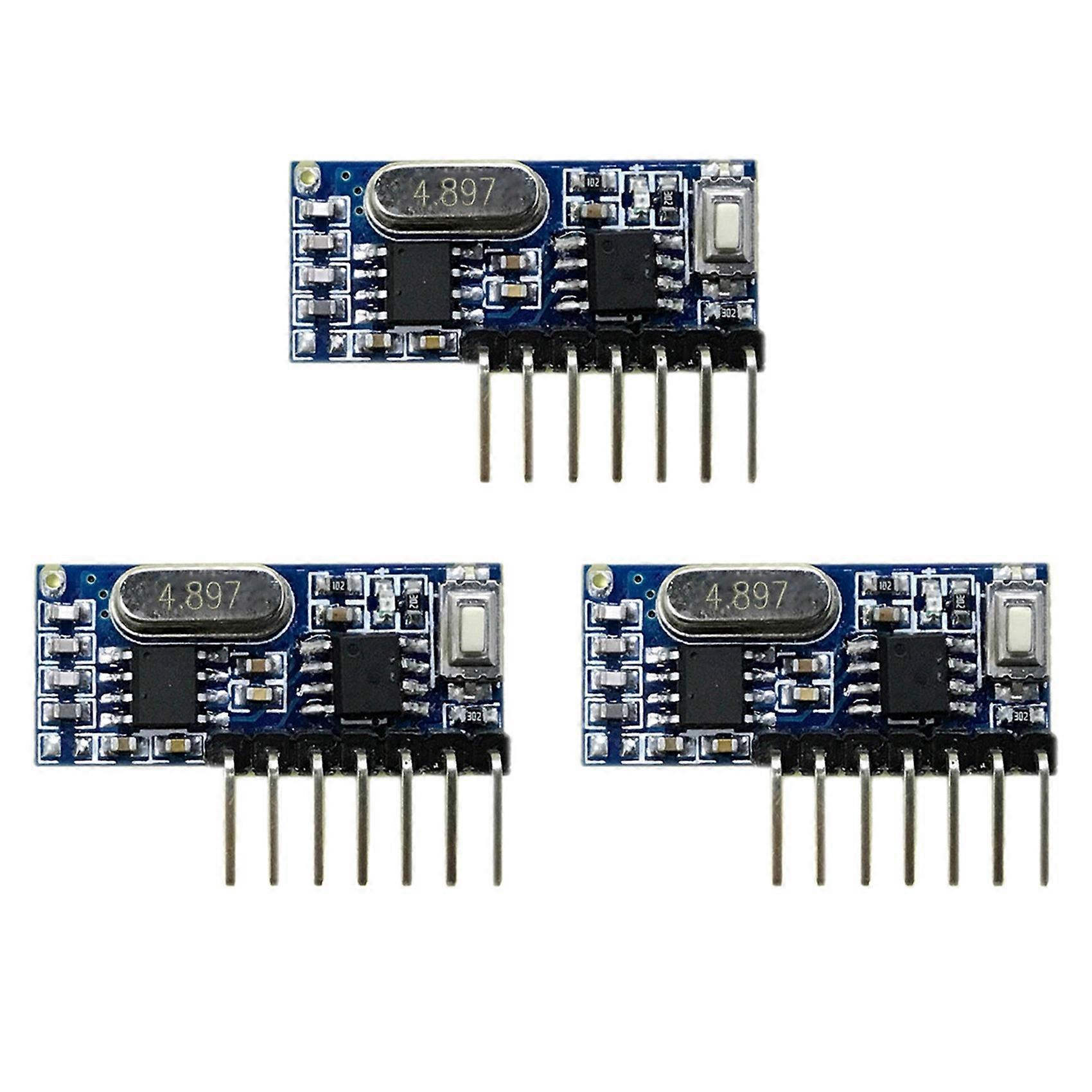 3X 433mhz Superheterodyne Wireless Decoding Receiving Module 4 Channel Output Decoding Receiver