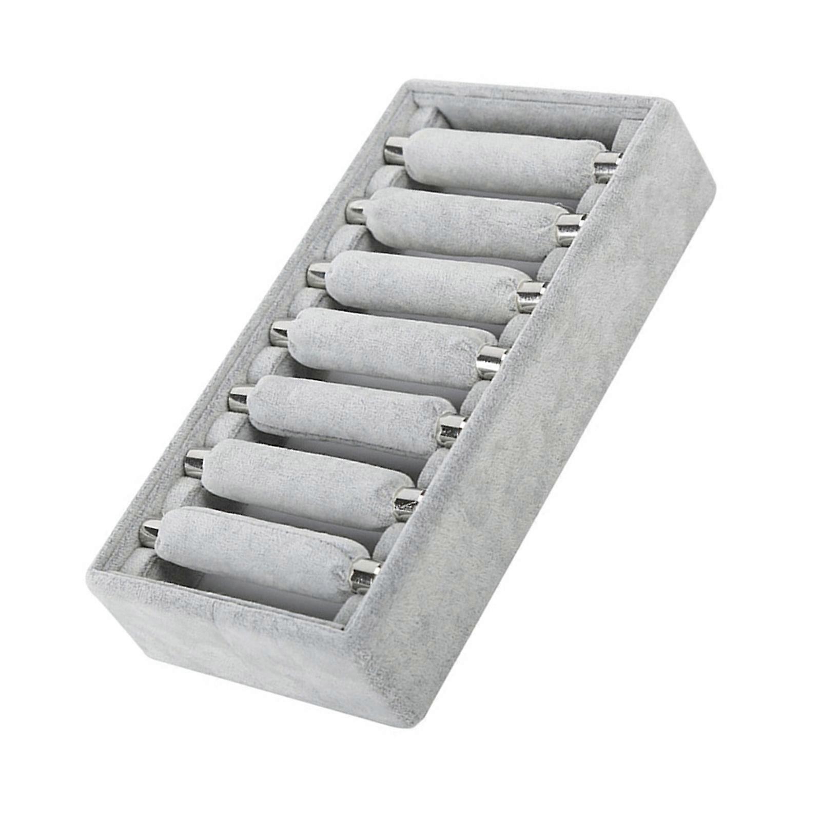 快適なフランネルリングディスプレイトレイ多用途リングディスプレイプラットフォームショップや個人使用のための頑丈なオーガナイザーグレー