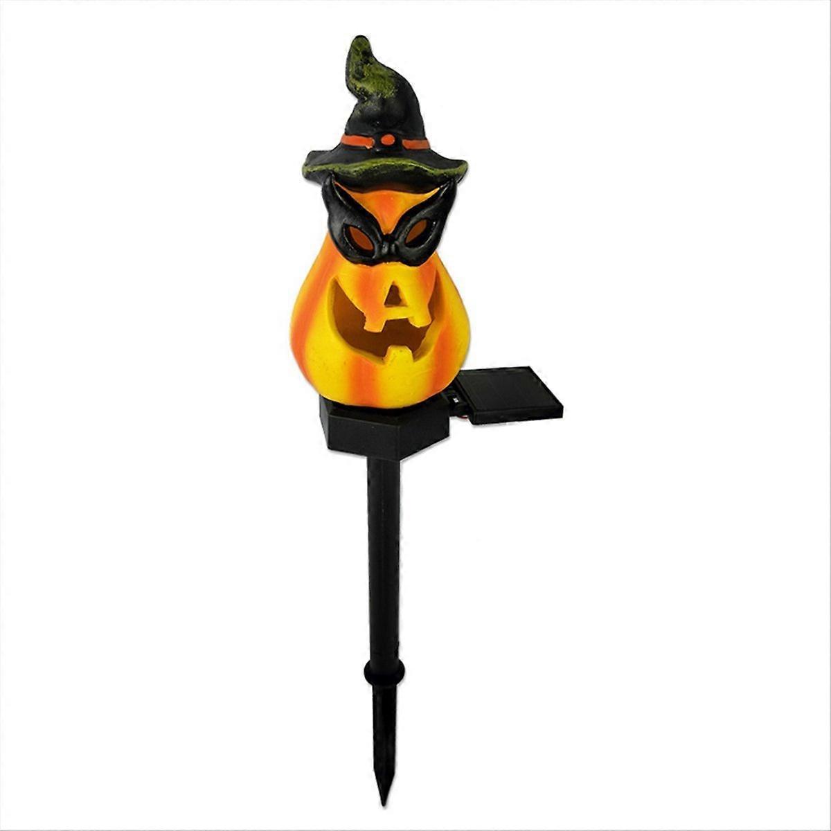 Pumpkin Solar Lights Halloween Ghost Lights Outdoor Decor Lights,A
