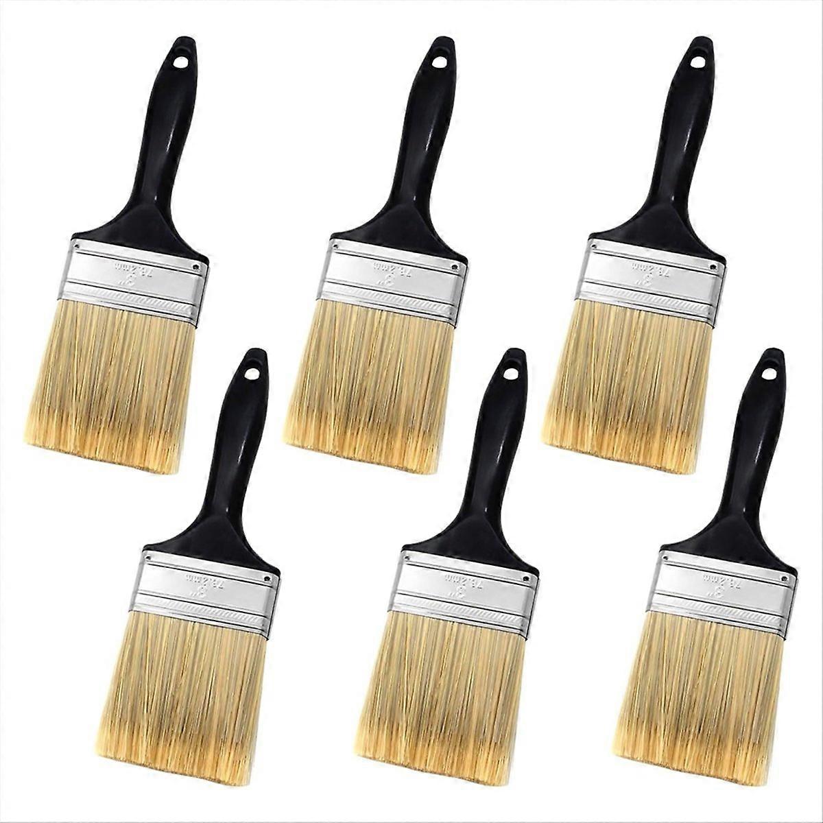 3inch Flat Paint Brushes,Professional Paint Tools with Treated Handle