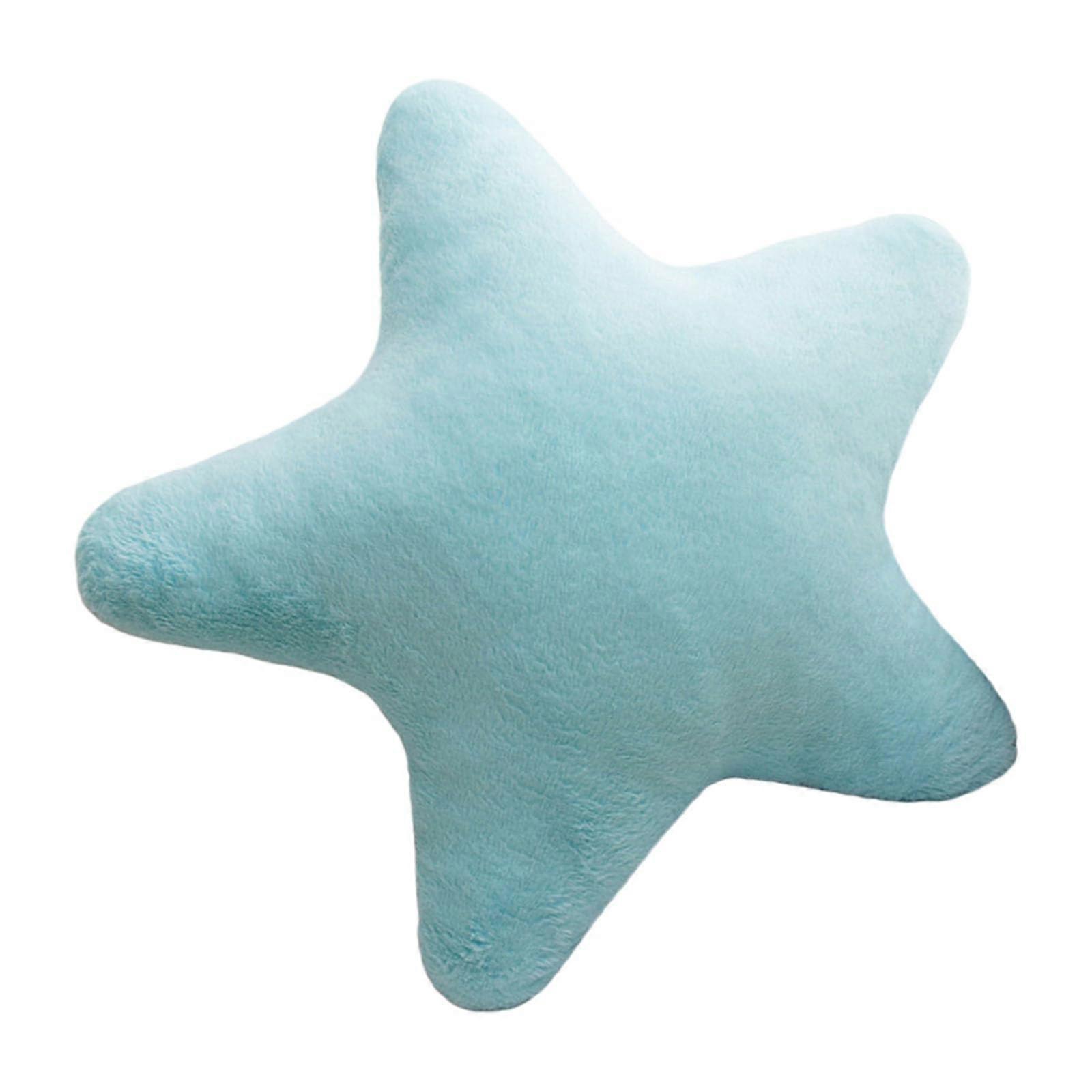 Star Throw Pillow Blue 40cm Plush Cushion with Ergonomic Lumbar Support for Sofa Bed Decor