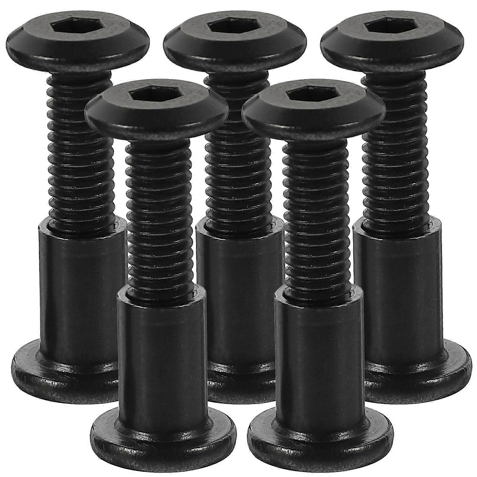 5 Sets M6x25 Binding Screws Bolt Caps Nuts Countersunk Barrel Nut Connectors