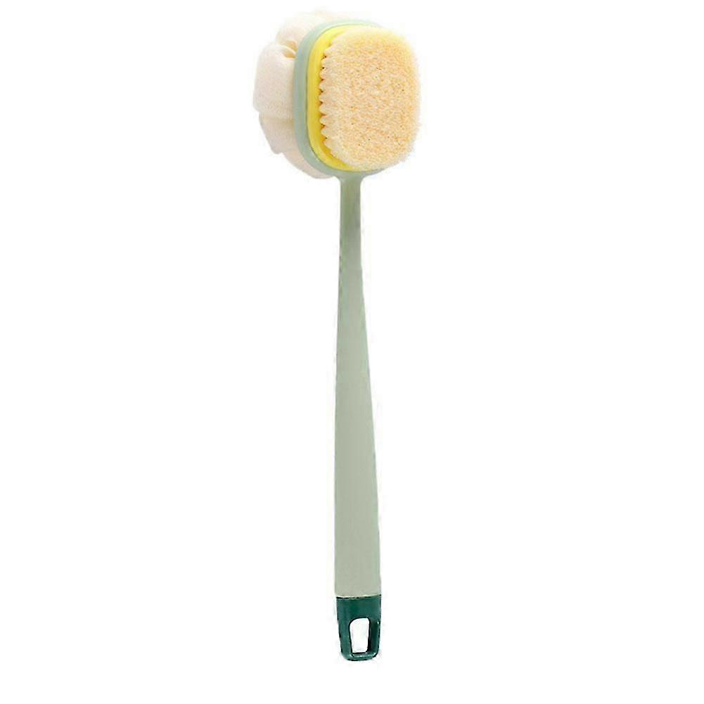 Back scrubber with long handle for shower crevice cleaning