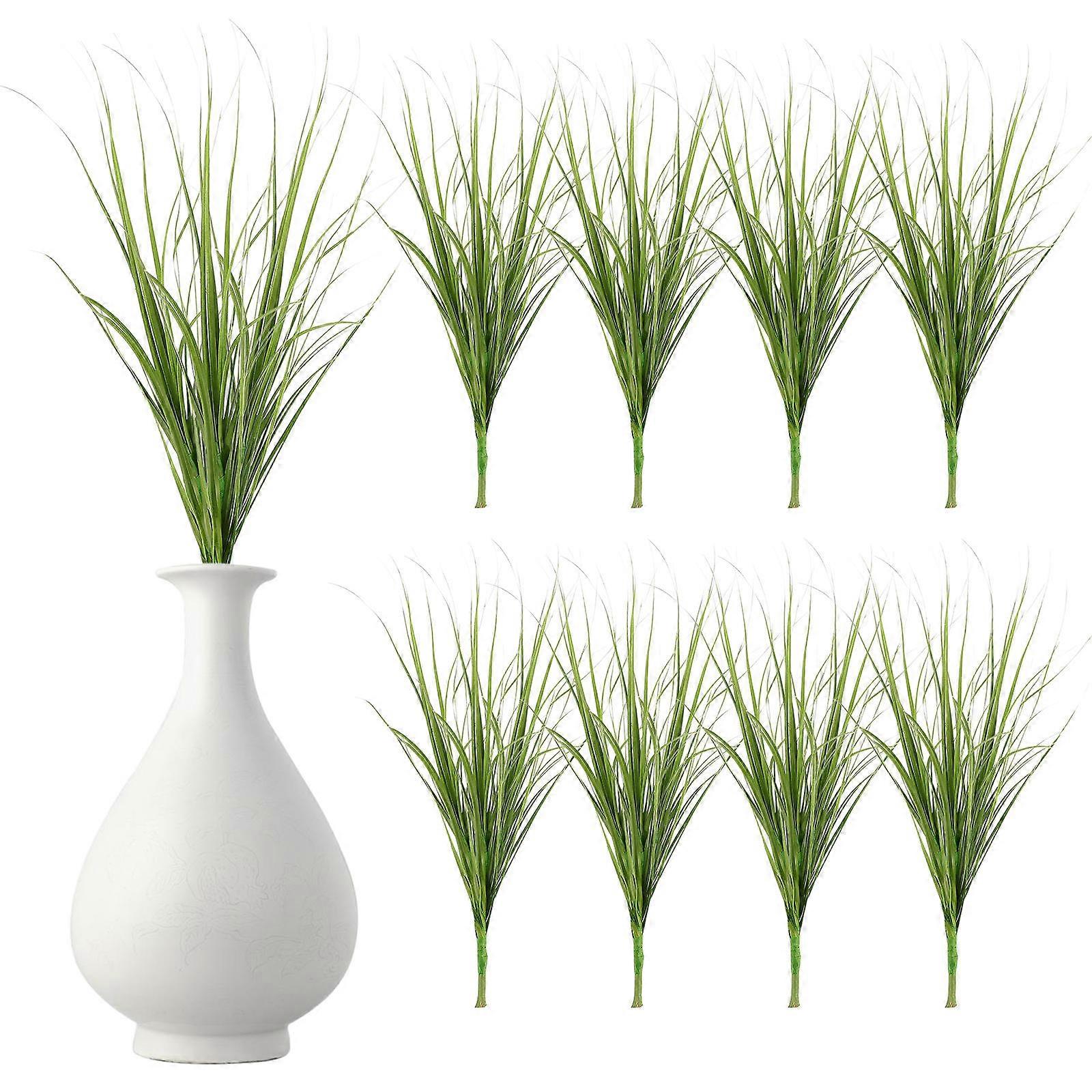 12pcs Artificial Grass Props Lifelike Simulation Plant Decorations