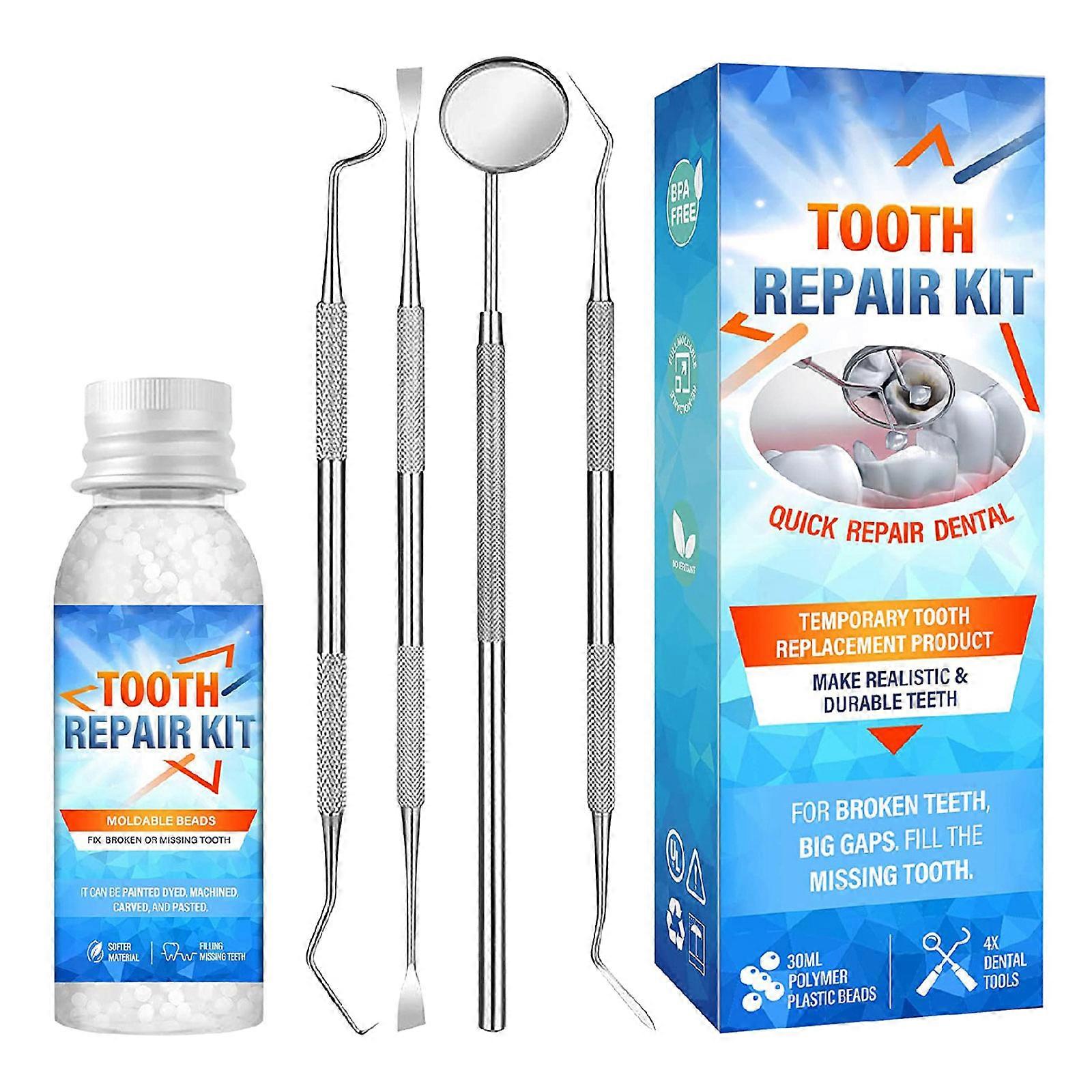 Tooth Repair Kit,Moldable Dental Care Kit for Fixing The Missing and Broken Replacements,Restoring Your Confident Smiles Multicolor