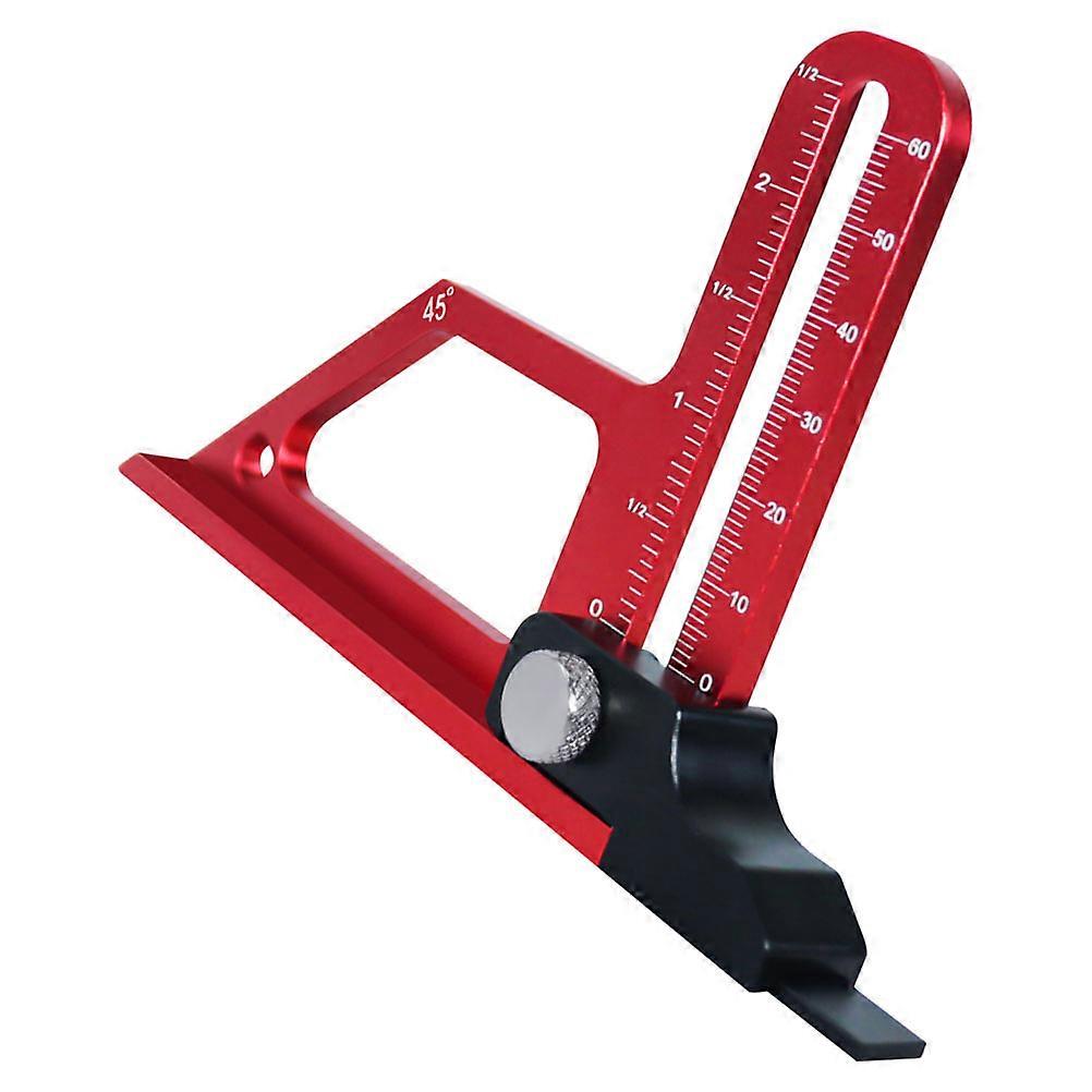 Depth Gauge for Table Saw Measuring Use Red Aluminum Alloy Tool