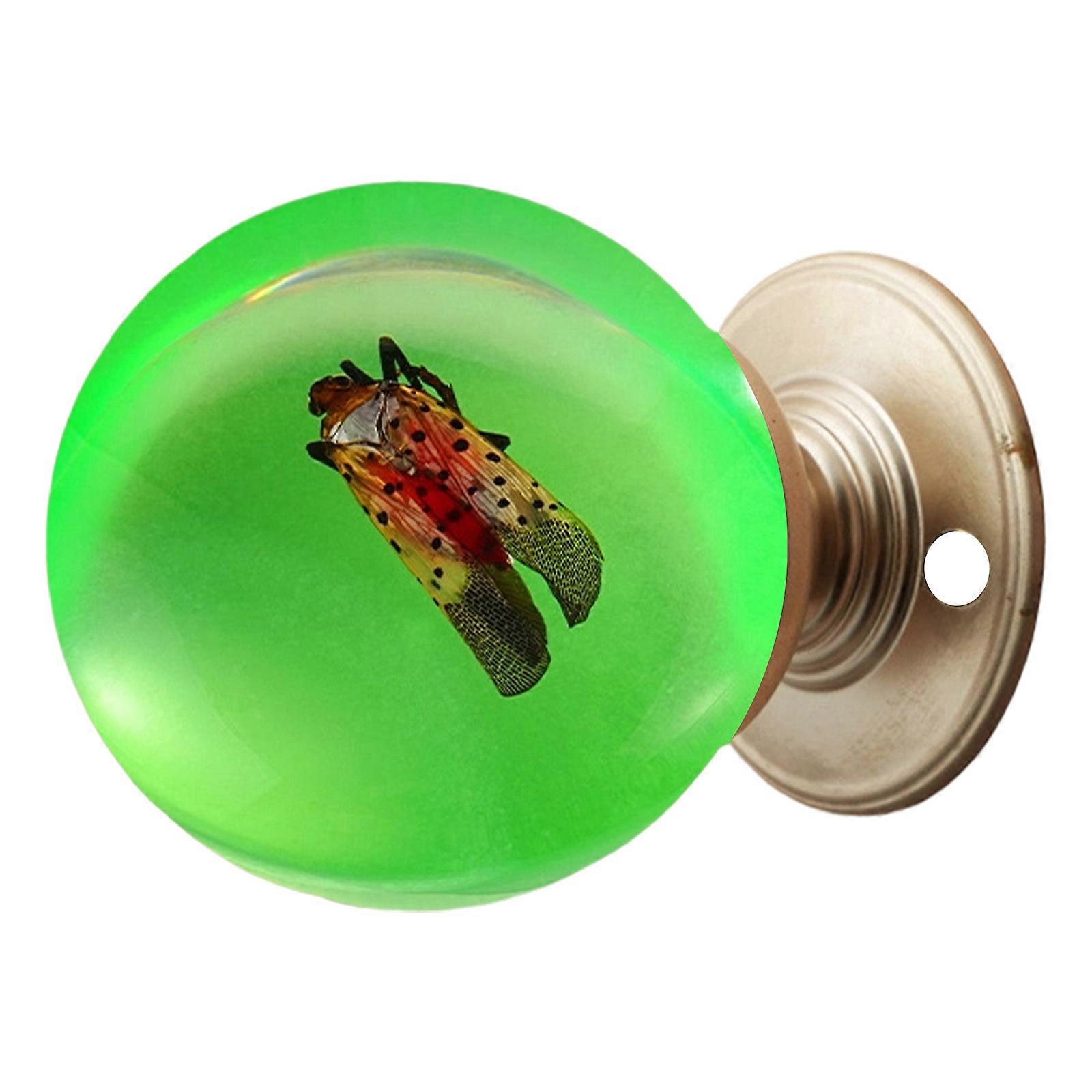 Versatiles Crystal Insect Door Handle for Multiple Room Applications Such as Bathroom Living Room and Office Multicolor