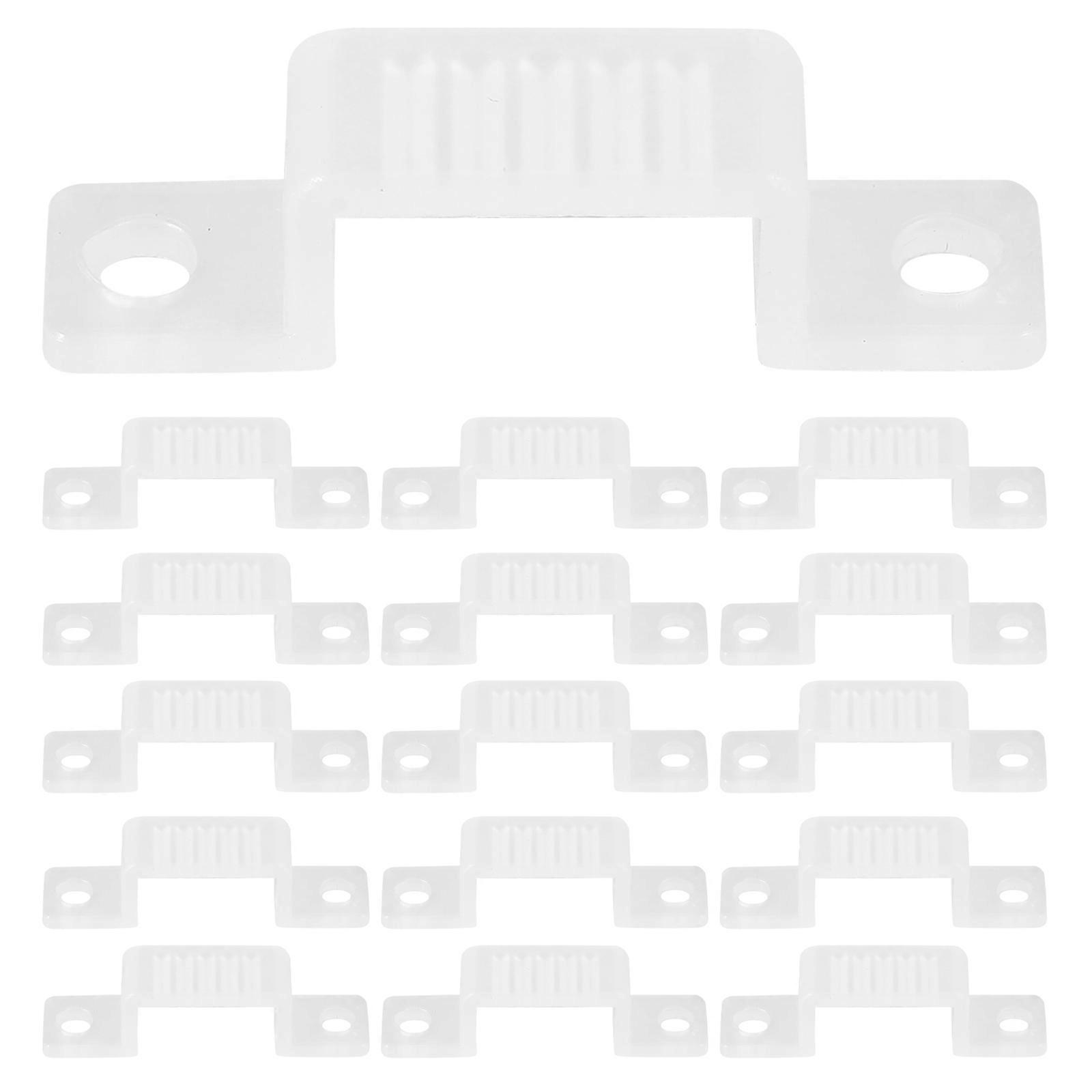 Transparent LED Strip Light Mounting Clips for Holding 100Pcs Plastic Clips