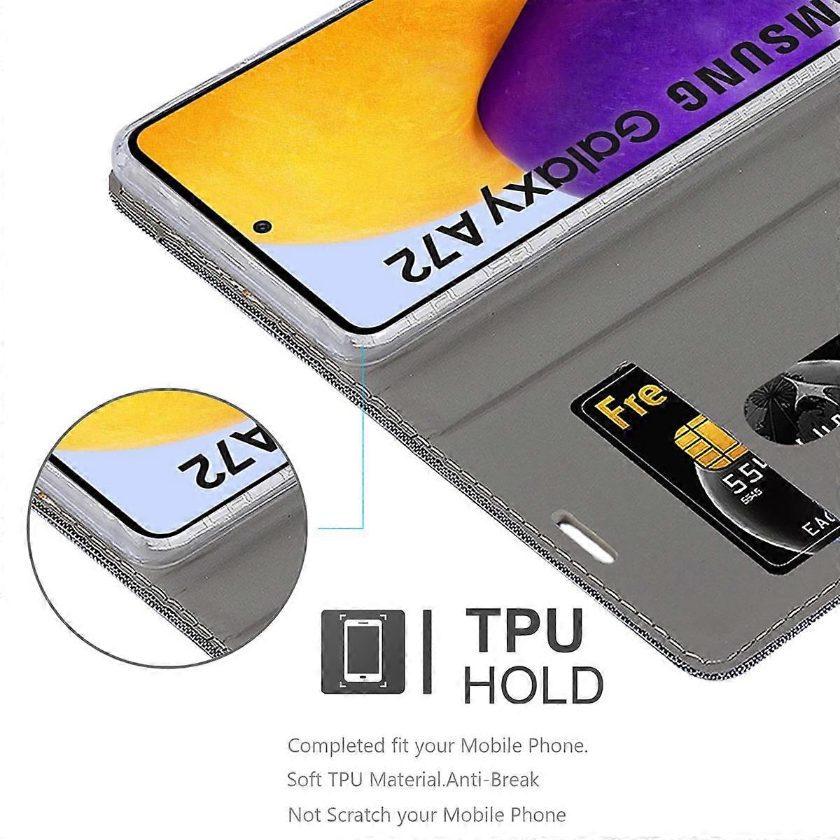 Samsung Galaxy A72 4G / 5G Protective Case - in jeans look and stand function