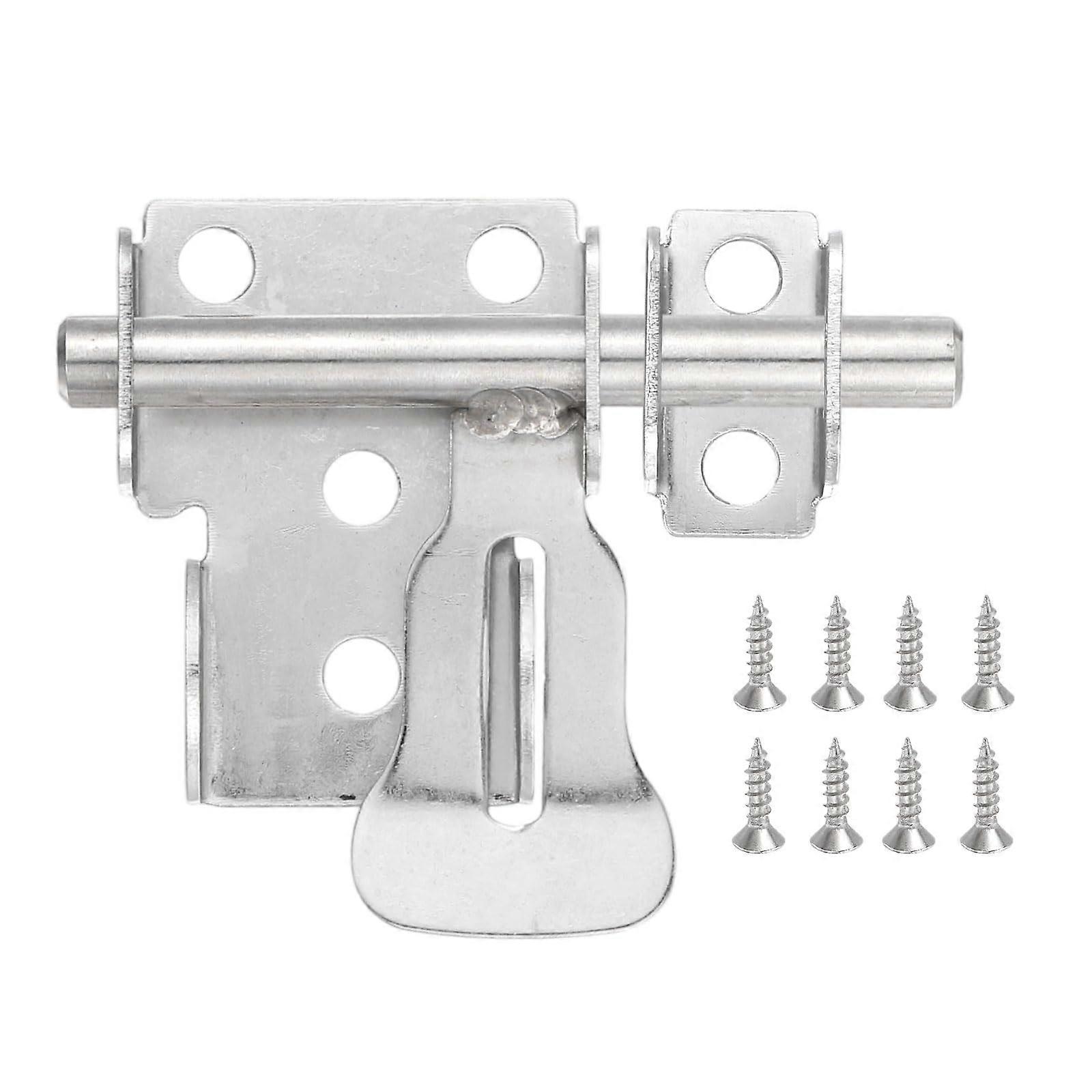 Door Latch Lock, 2 Inch Stainless Steel Slide Bolt with Screws, RustResistant Security for Bedroom