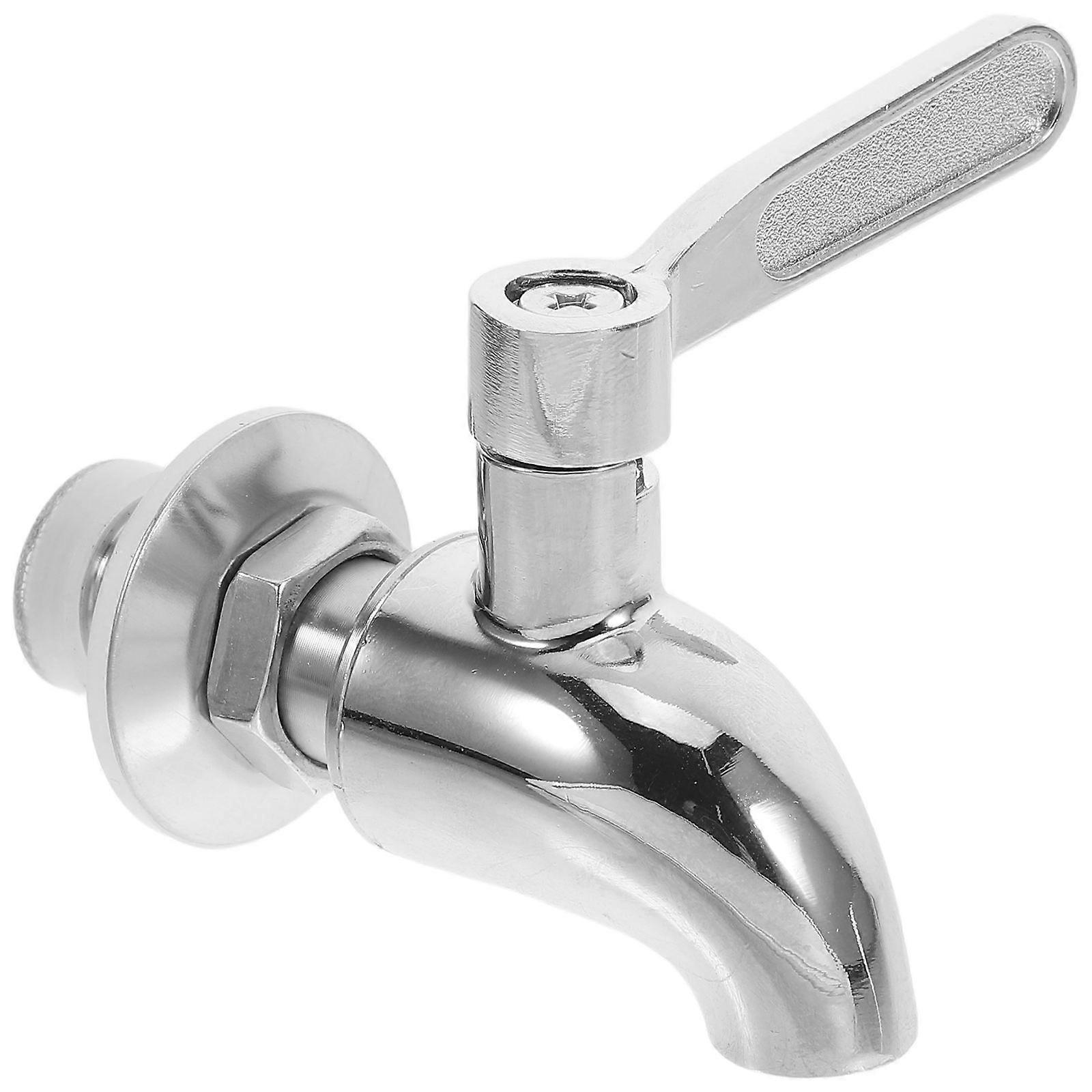 Spigot for Beverage Dispenser Replacement Drink Dispenser 1Set Silver
