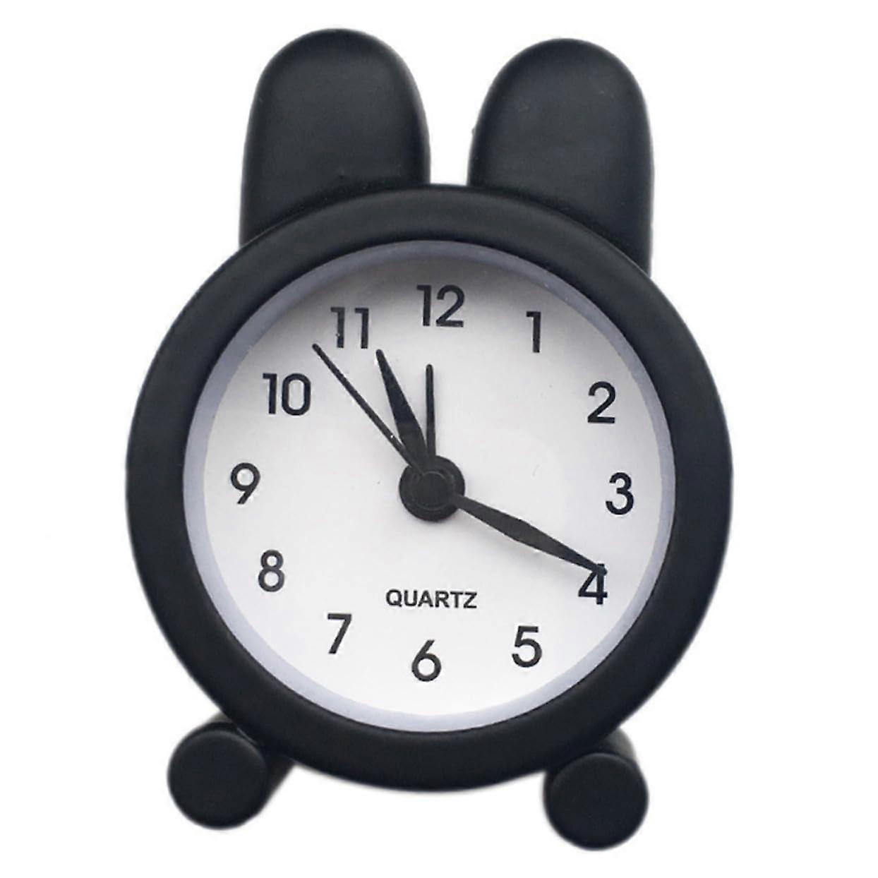 Silent Bunny Alarm Clock with Silent Sweep Movement, Cute Rabbit Ear Design for Bedroom and Dorm