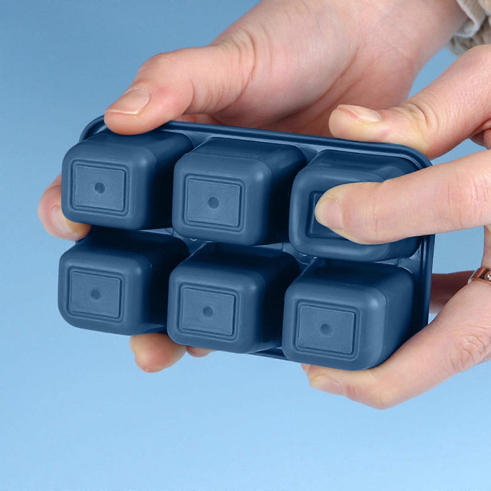 Miayilima Ice Mould Trays Mini Ice Trays With Easy Release Silicone Bottom Stackable Small