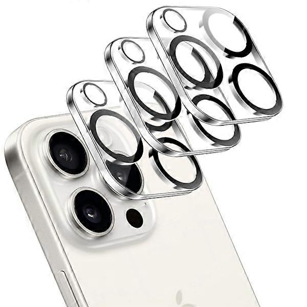 [3-Pack] compatible with iPhone 15 Pro Max Tempered Glass Lens Protector - Camera Protection, Anti-Scratch Resistant