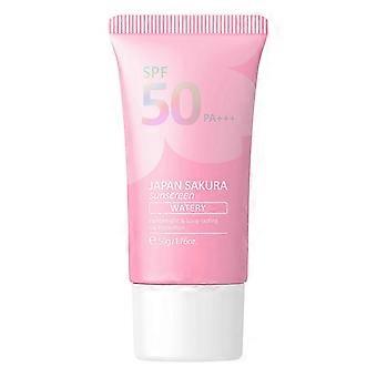 Japanische Sakuras Gesichts-Sonnencreme SPF50, Dual-Action-Sonnenschutz mit Feuchtigkeitsversorgung für das Gesicht und den Körper, für Frauen und Männer