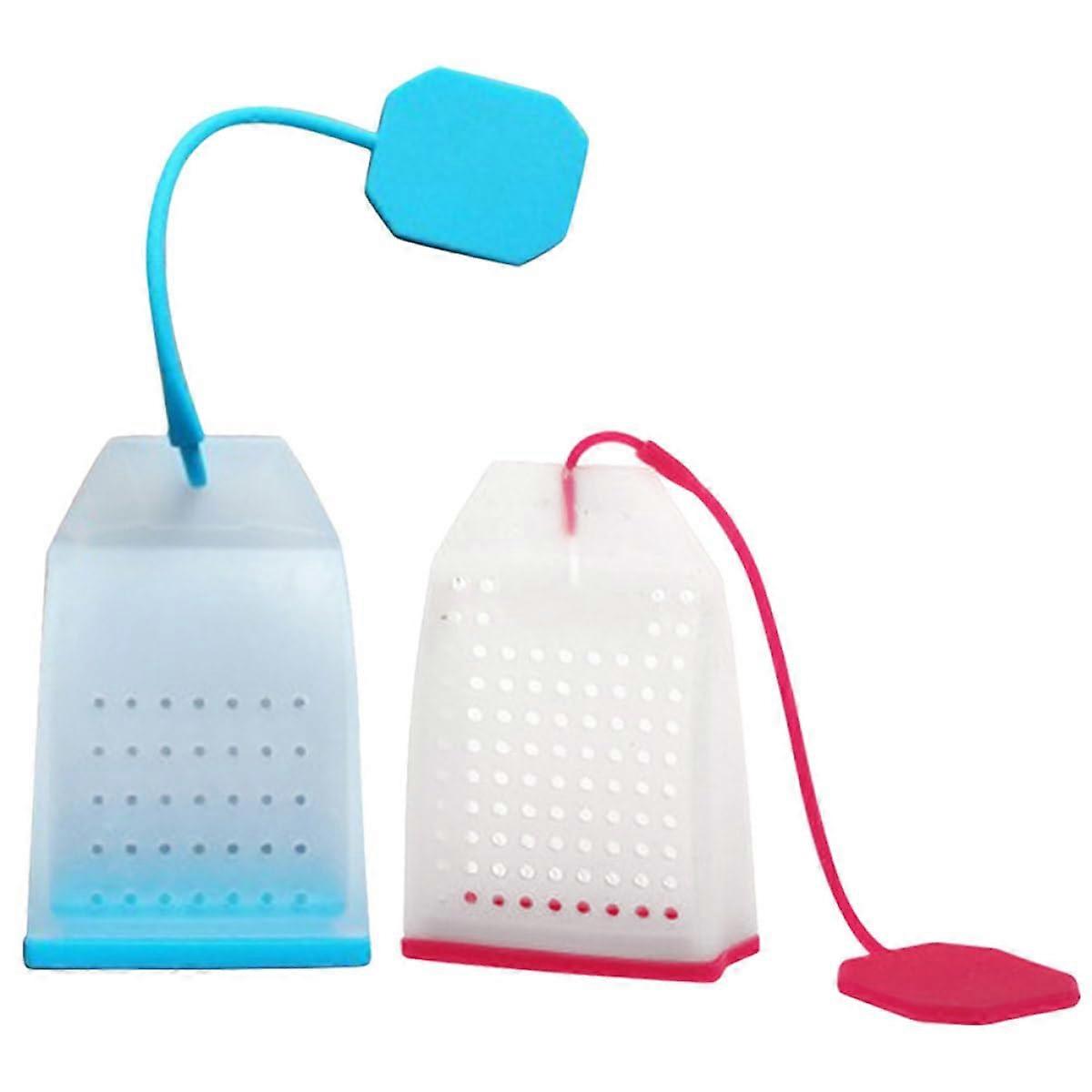 2Pcs Silicone Tea Infuser for Loose Leaf Tea, Reusable Fine Mesh Strainer, Easy Clean for Cups Mugs Teapots