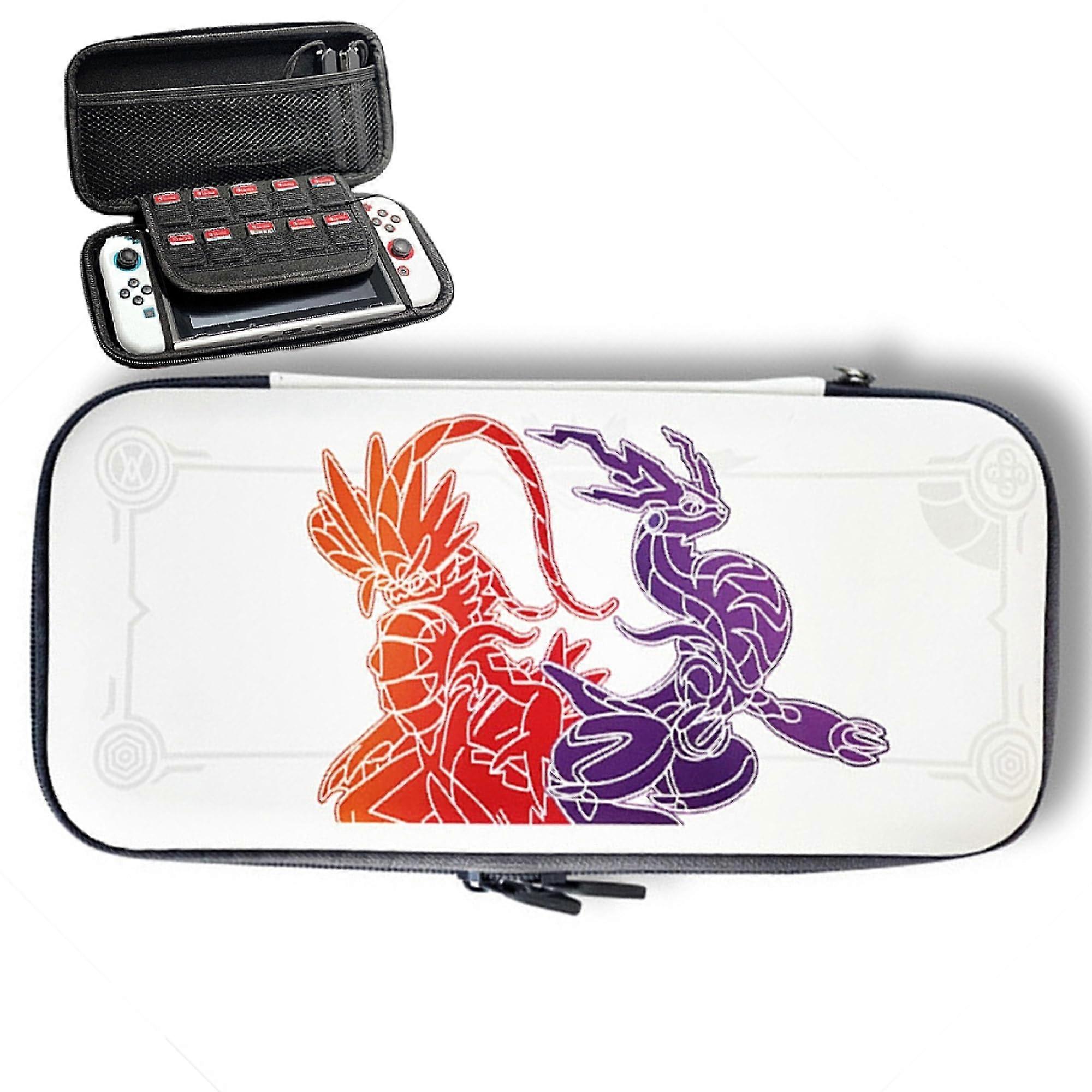 Carrying Case Shockproof Waterproof Hard Shell with 10 Game Card Slots for Nintendo Switch OLED