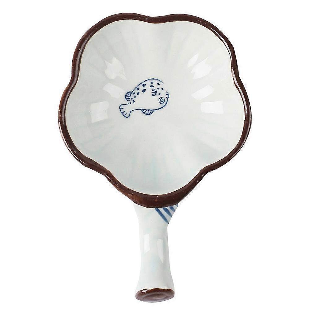 Ceramic Ink Dish Ink Plate for Storage Use 2Pcs Assorted Color