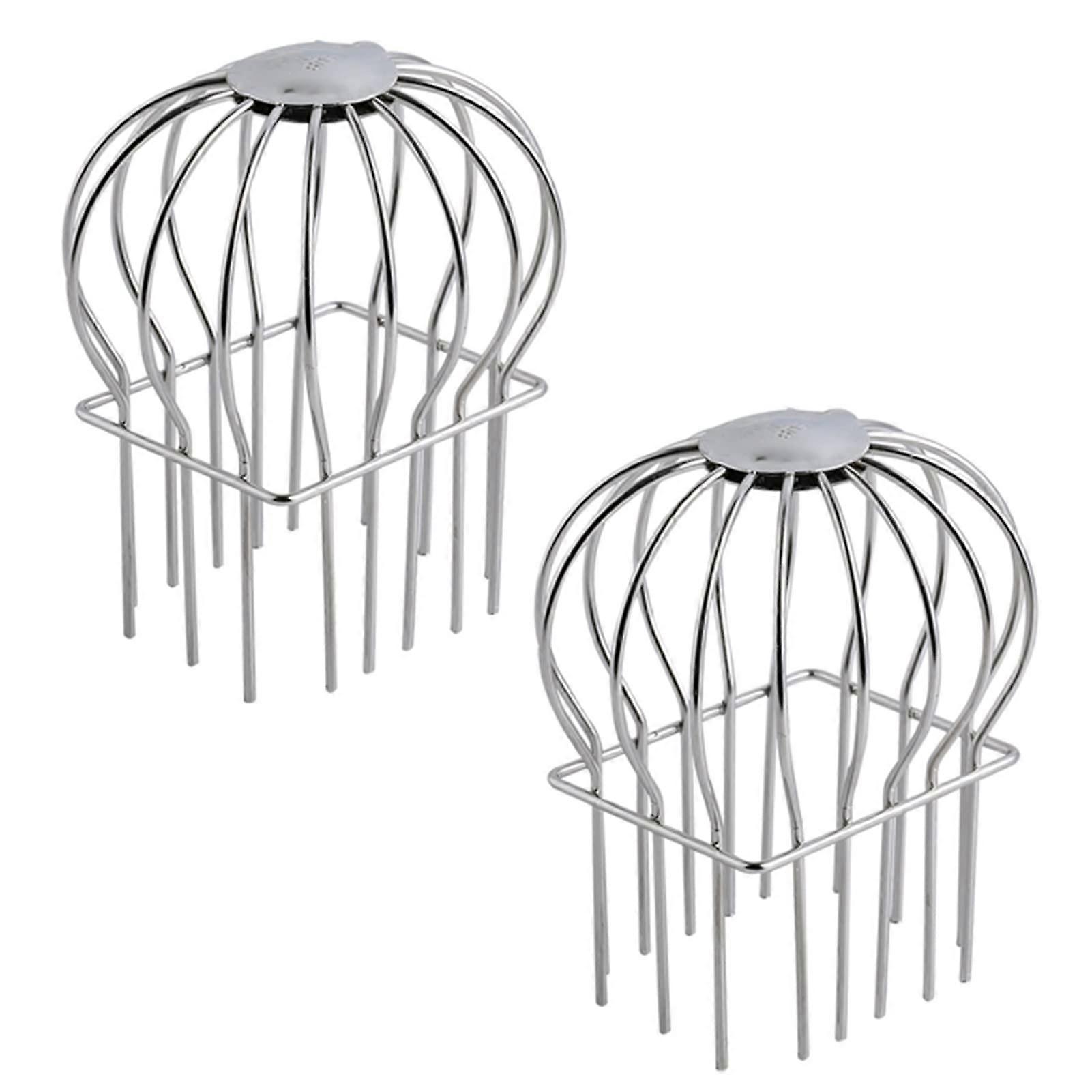 2 Pack Stainless Steel Gutter Guard Downspout Strainer 2x3 Inch Leaf and Debris Protector