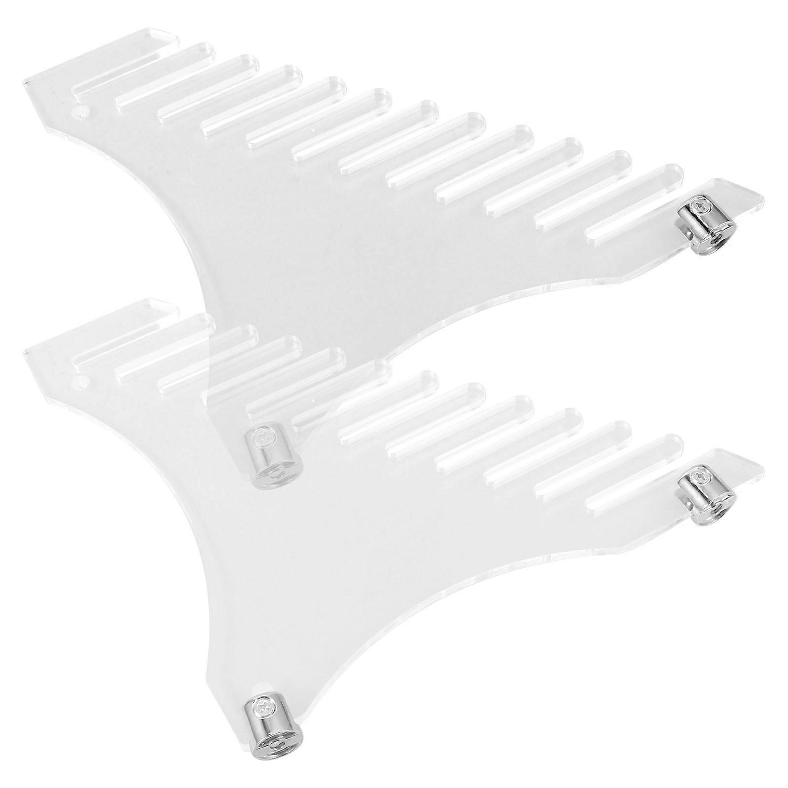 Record Holder Acrylic Wall Mounted Display Rack for 1Pair Clear Storage