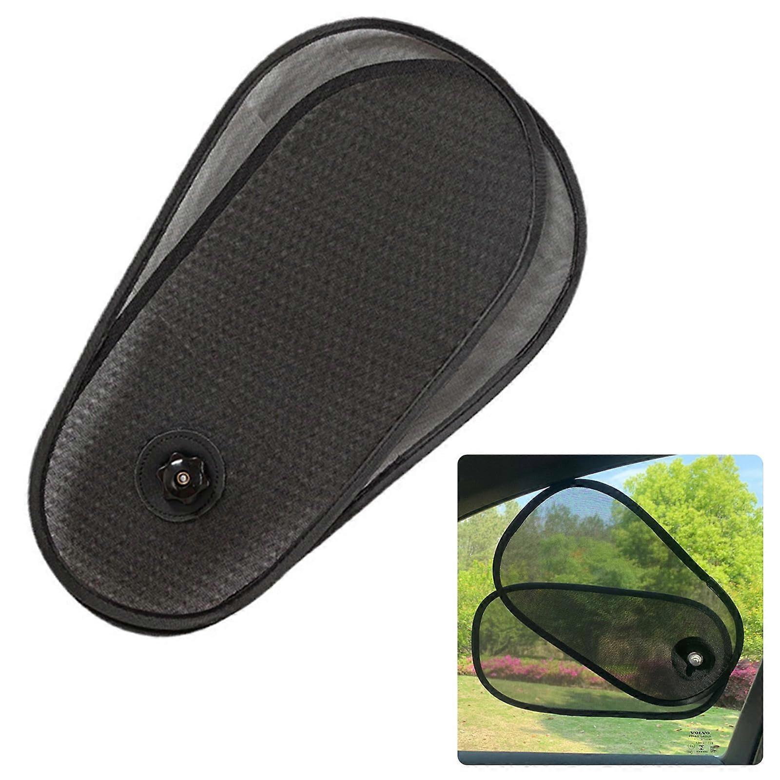 Car Side Window Sunshade UV Protection Foldable Adjustable Rotating Sun Shield Universal Black