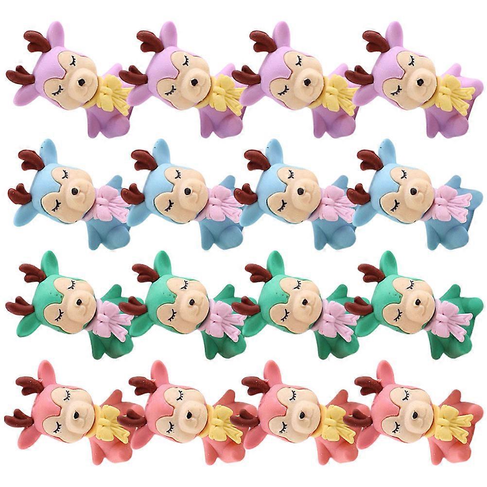 Creative Cartoon Erasers Multi-Function Pencil Erasers Detachable 24Pcs Set