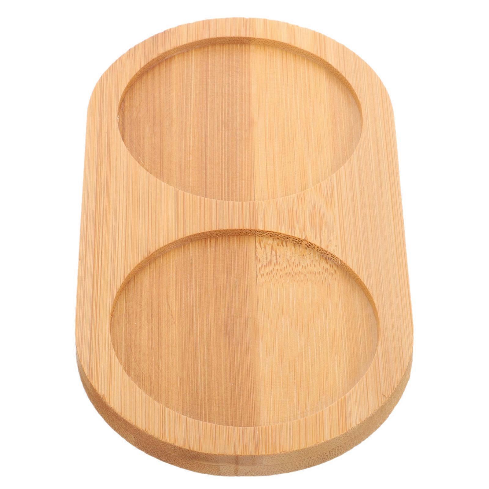 Heat Protection Dining Table Accessory Oval Mat Bamboo Light Brown for 1Set