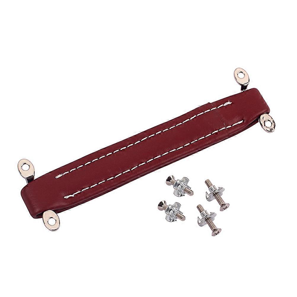 Speaker Amp Strap Handle Dark Red Rectangle Shape Pu Material Lightweight 1Set