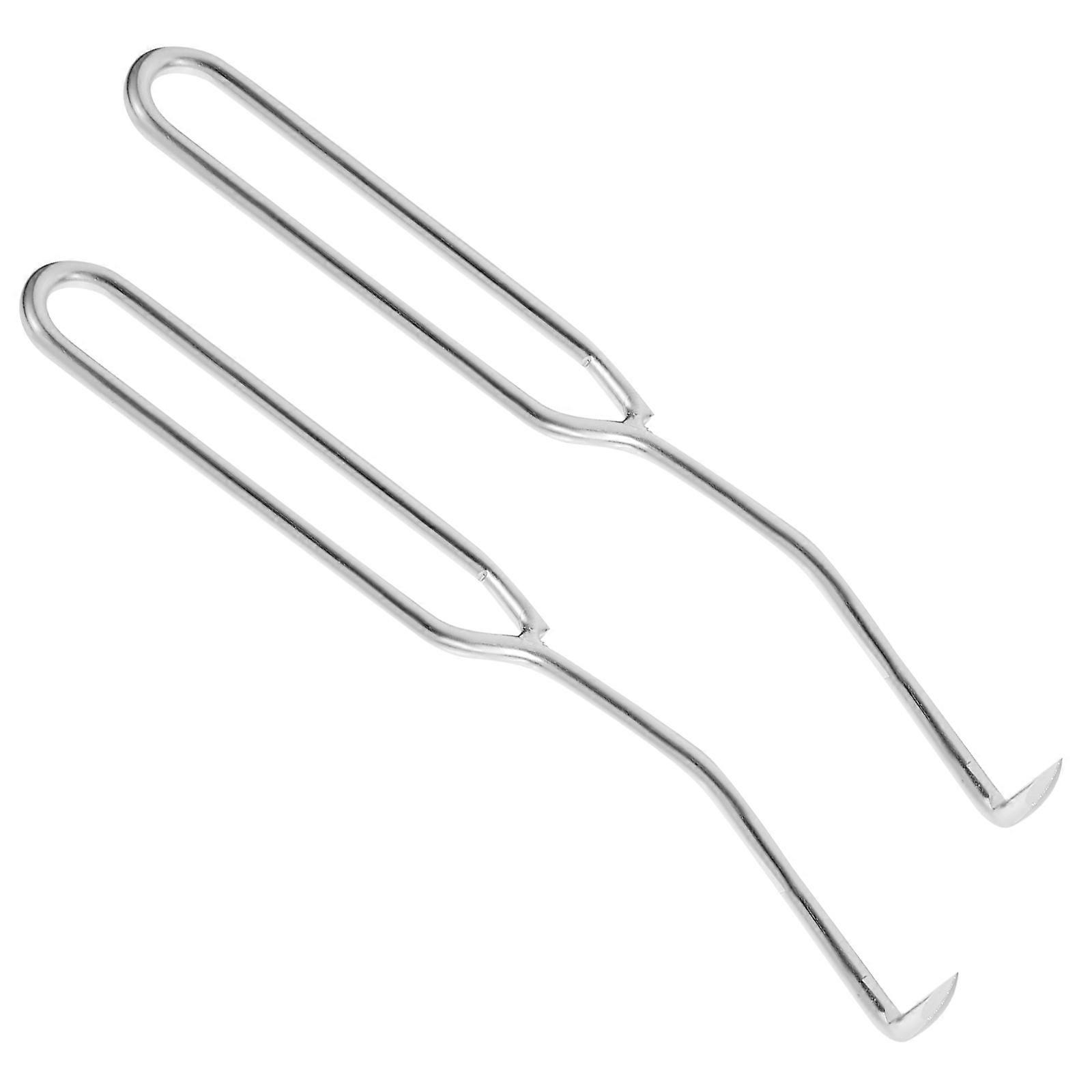 Beekeeping Beehive Cleaning Hook Stainless Steel Tool for Beeswax 2Pcs
