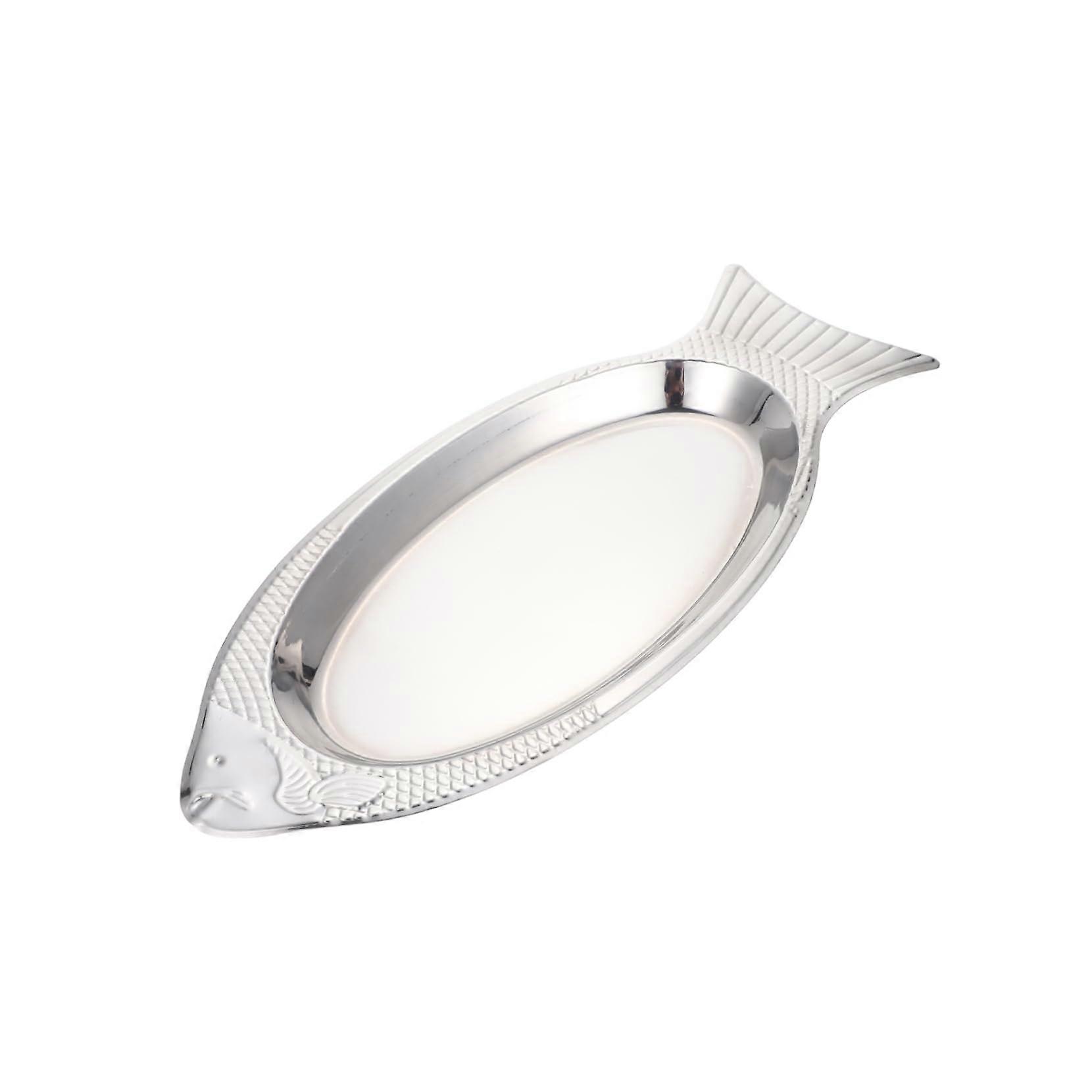 Stainless Steel Fish Platter for Grilling Steaming Buffet Kitchen Use Rustproof Decorative Tray
