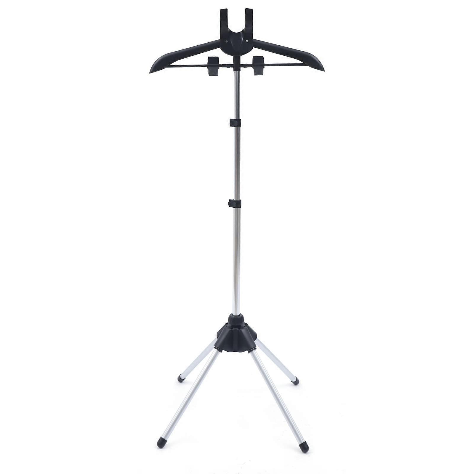 Adjustable Garment Steamer Hanger Stand with Foldable AntiSlip Rack, 3263 Inch, Black